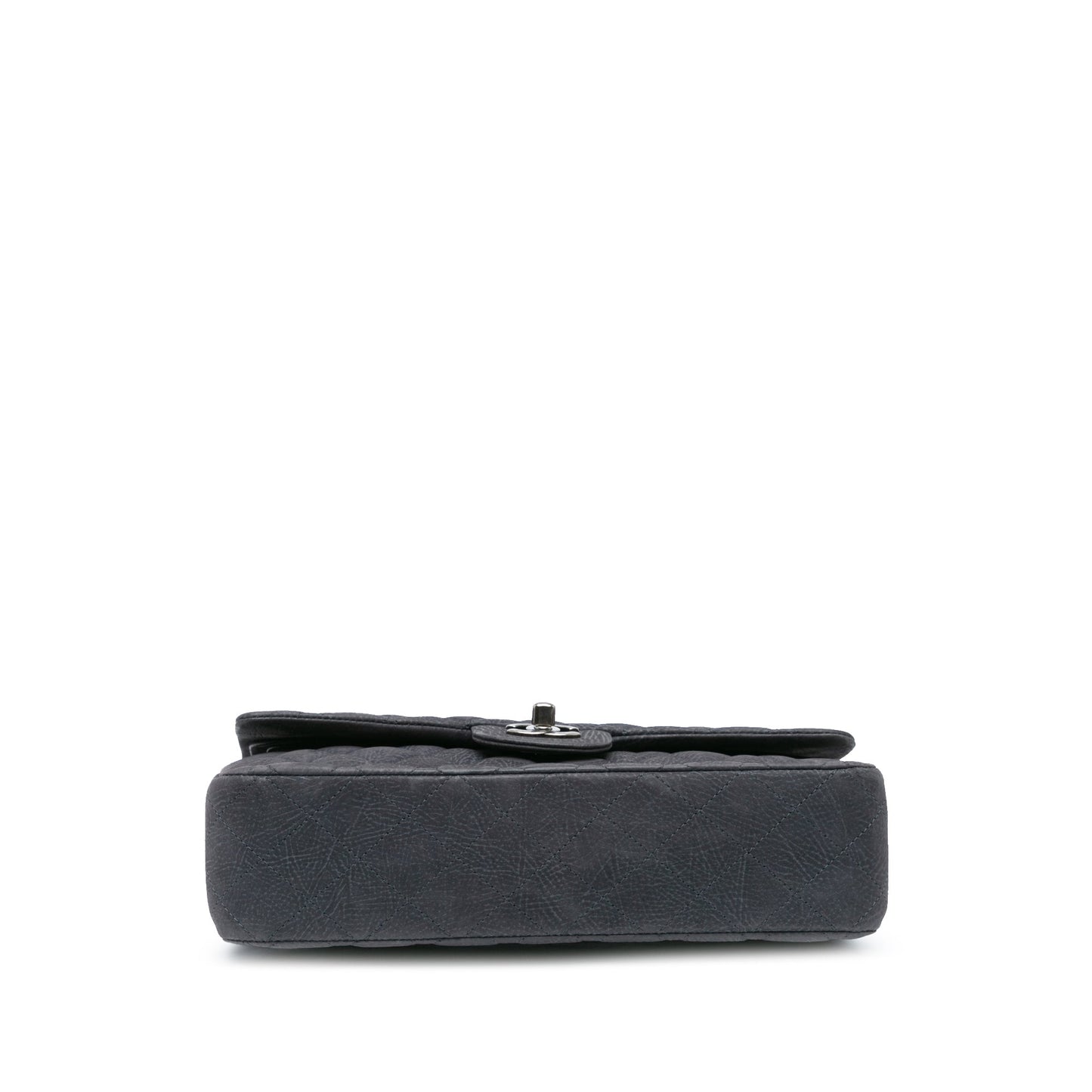 Chanel Medium Classic Nubuck Double Flap Gray
