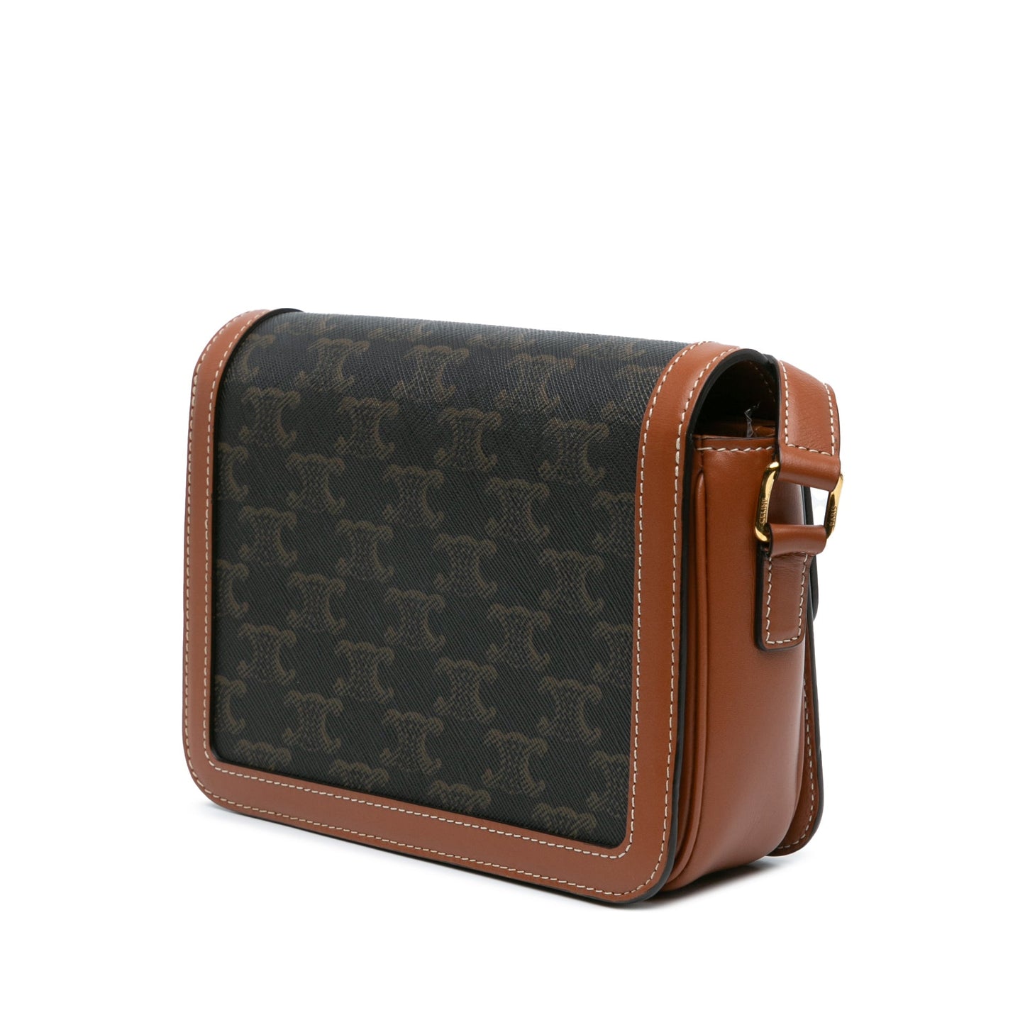 Celine Teen Coated Canvas Triomphe Crossbody Brown