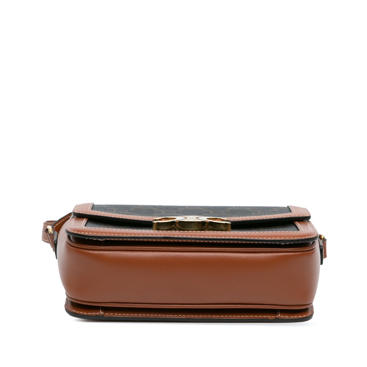 Celine Teen Coated Canvas Triomphe Crossbody Brown
