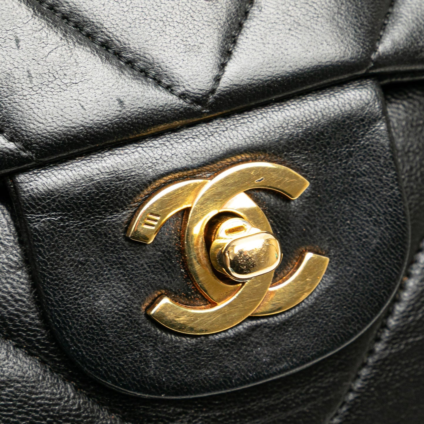 Chanel Medium Classic Chevron Lambskin Double Flap Black