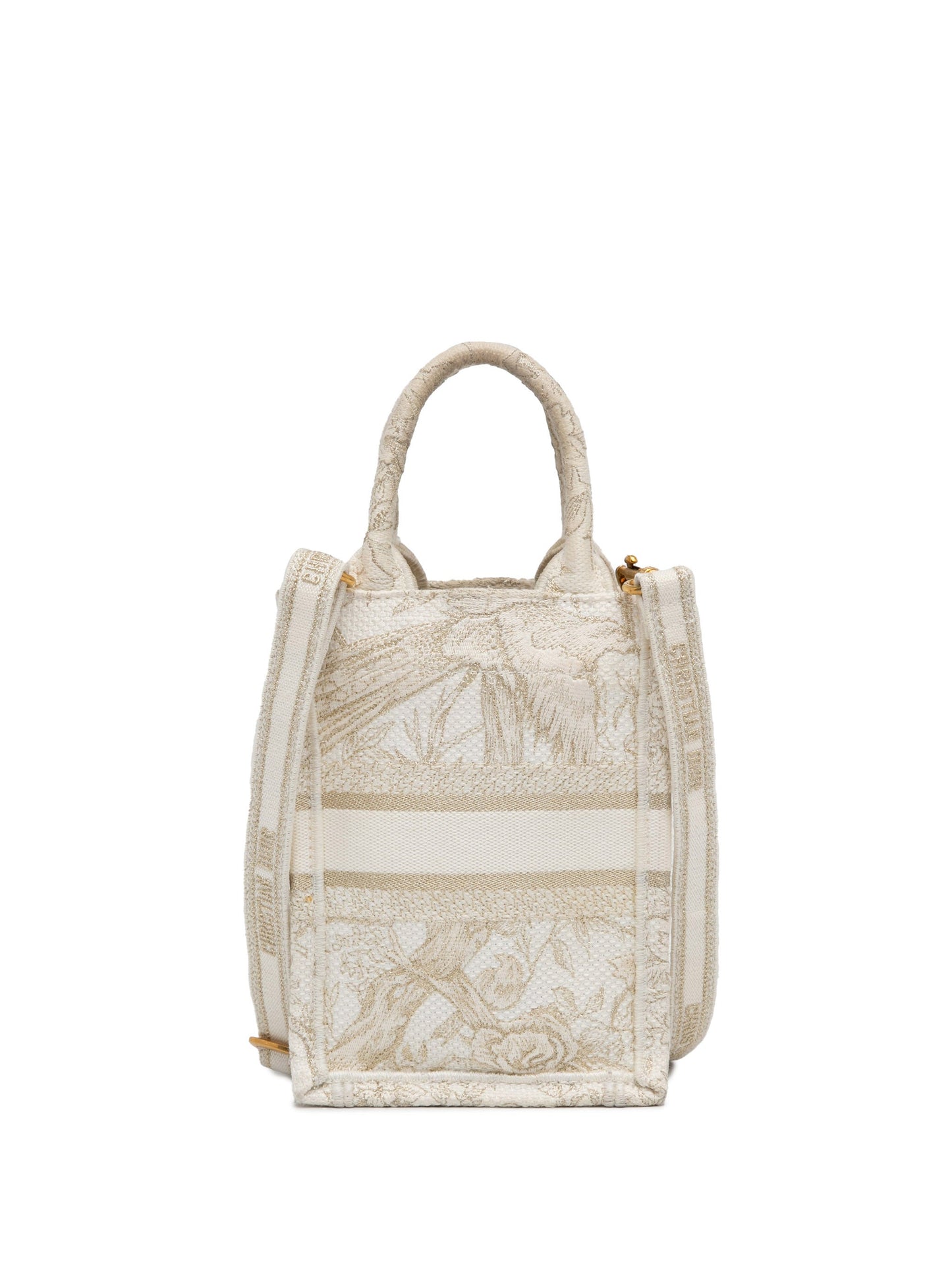 Dior Mini Jardin D'Hiver Vertical Book Tote White