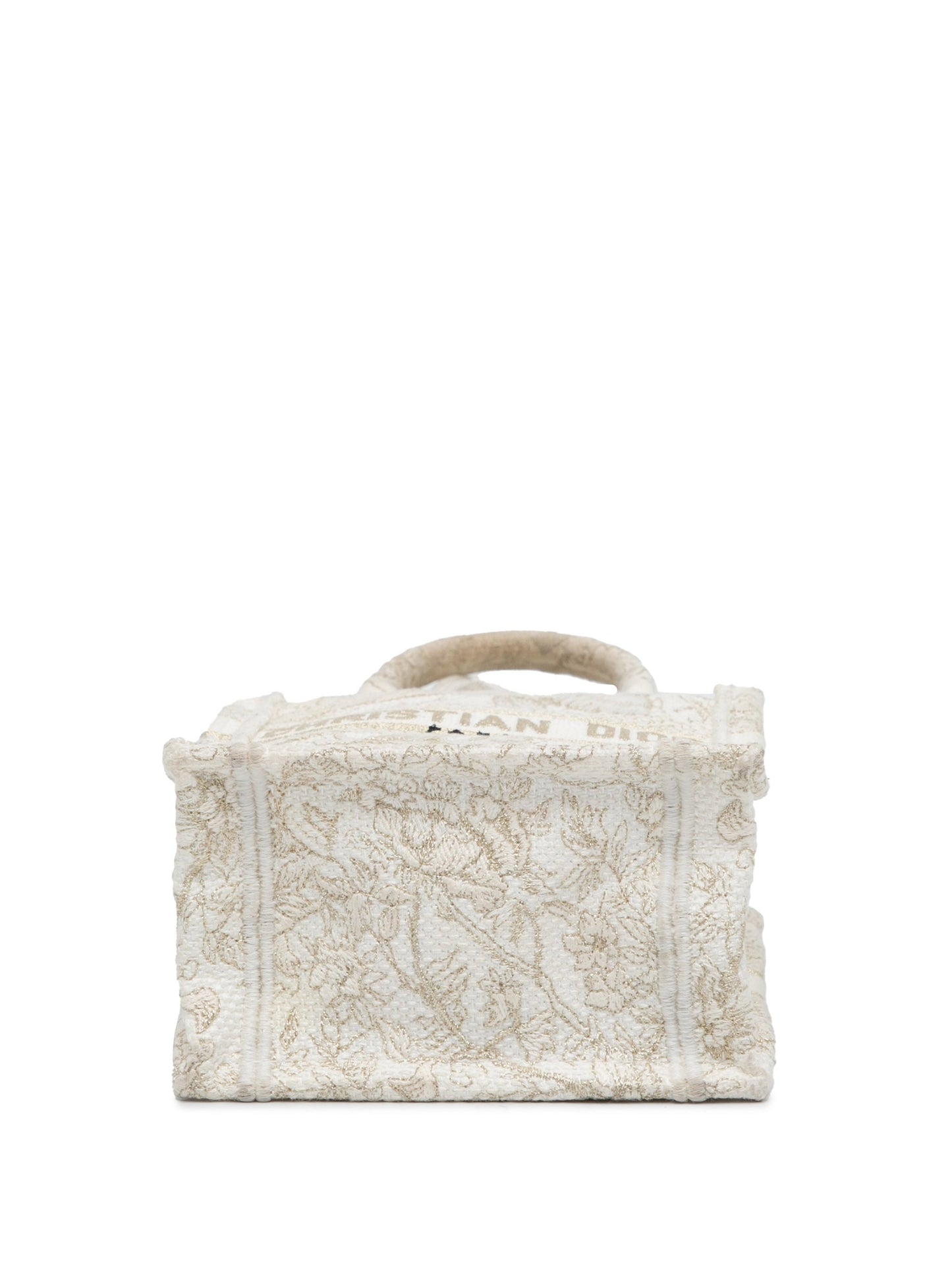 Dior Mini Jardin D'Hiver Vertical Book Tote White