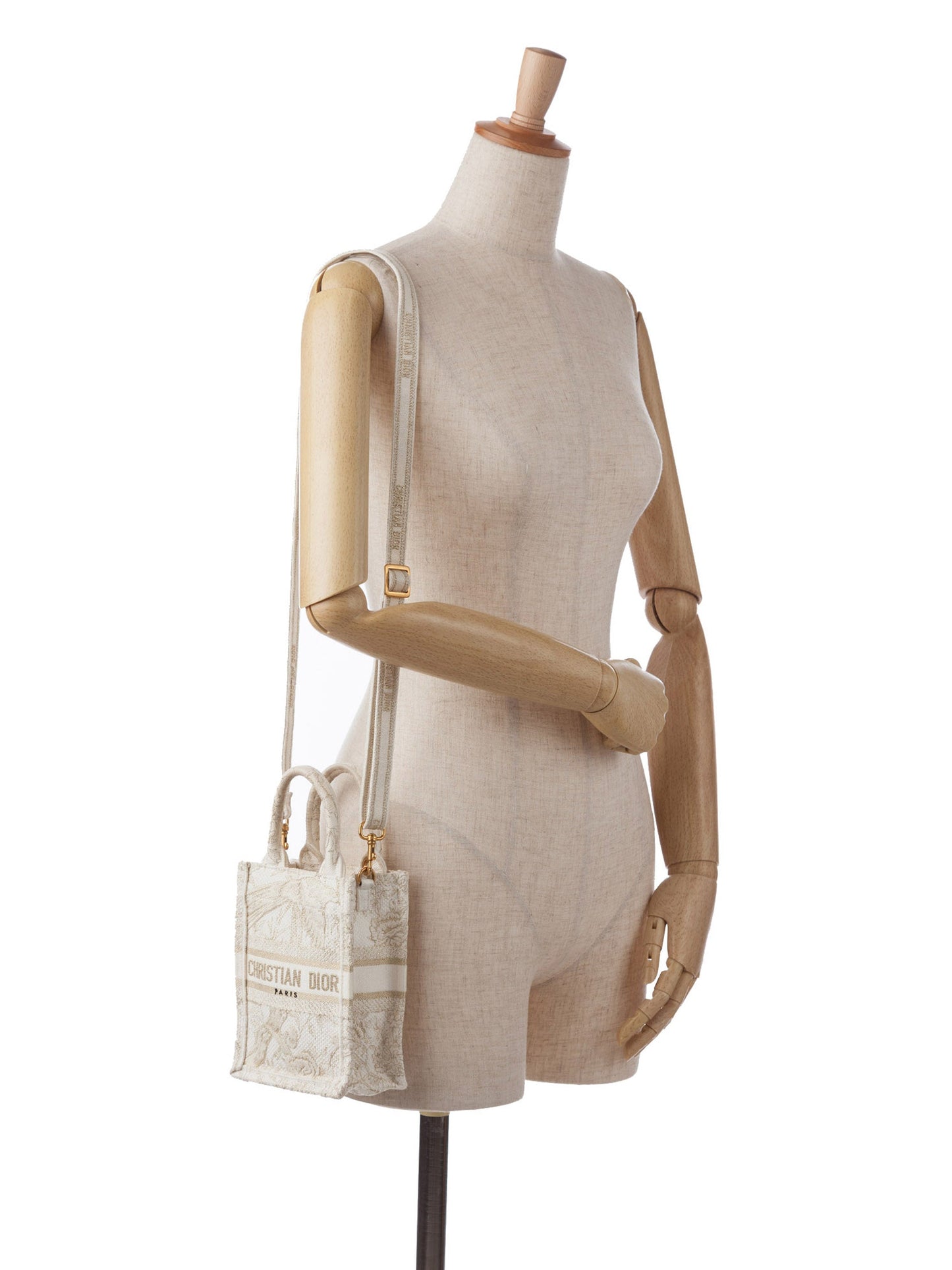 Dior Mini Jardin D'Hiver Vertical Book Tote White