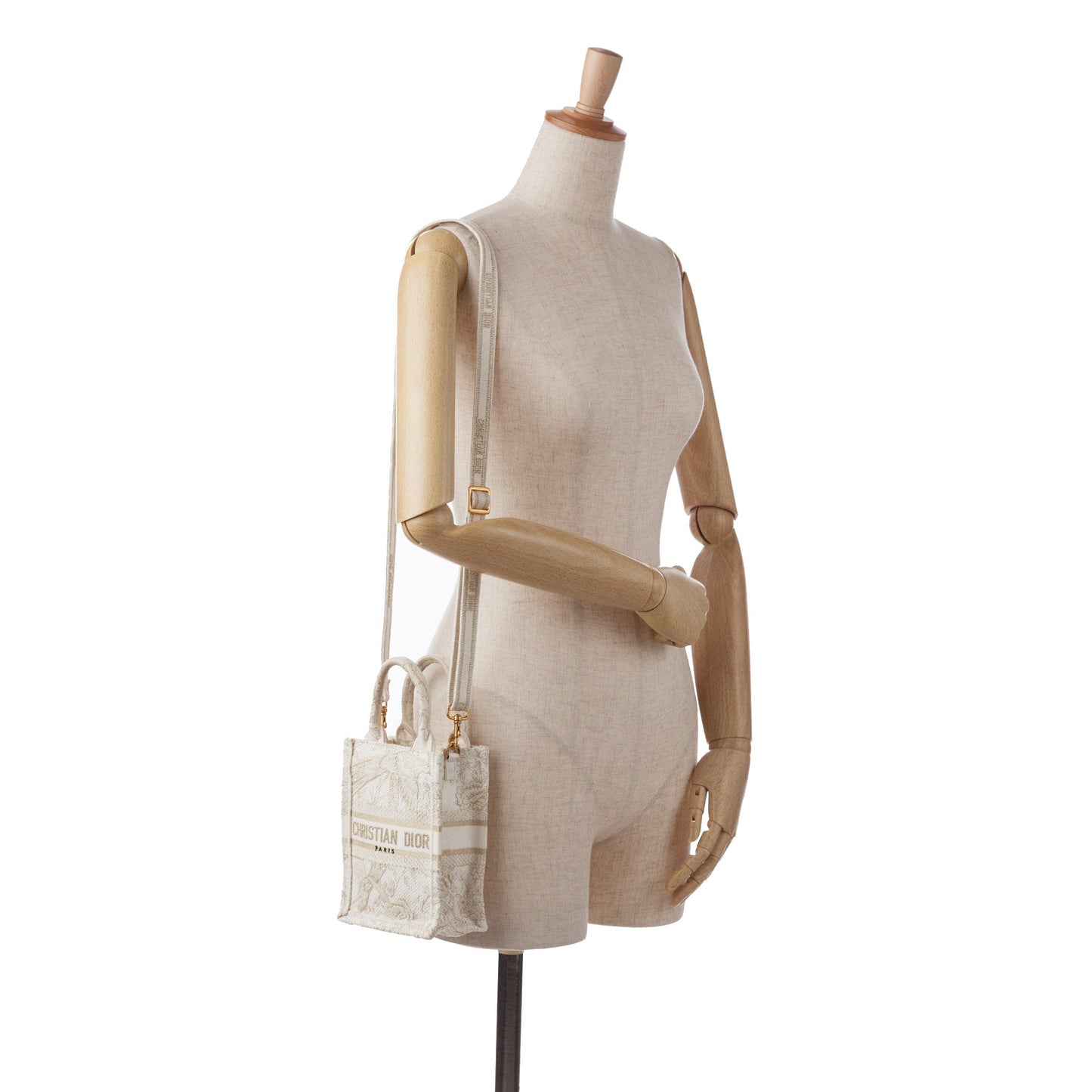 Dior Mini Jardin D'Hiver Vertical Book Tote White