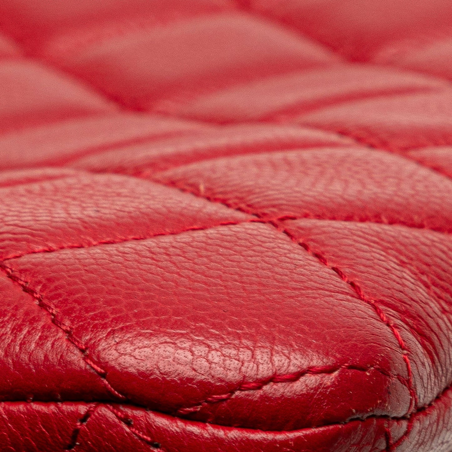 Chanel Medium Quilted Caviar Boy O Case Clutch Red