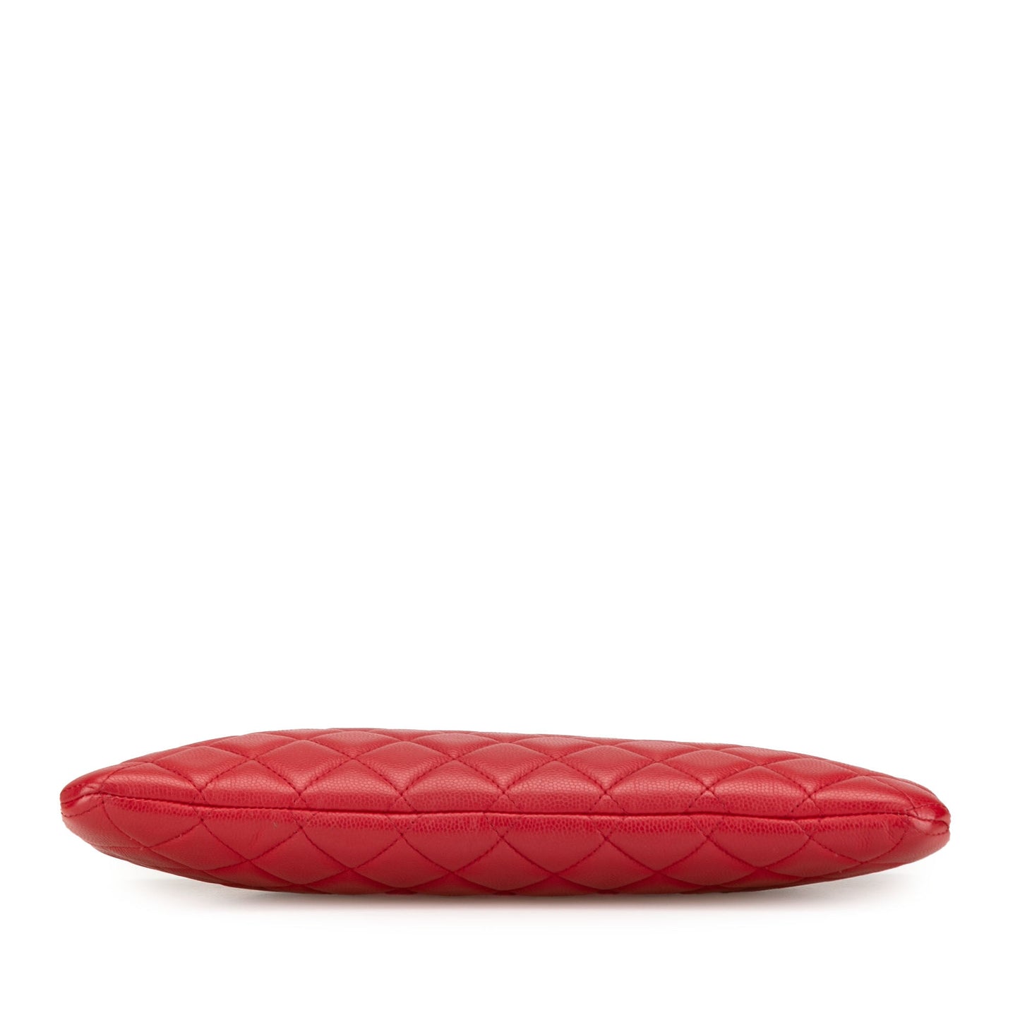 Chanel Medium Quilted Caviar Boy O Case Clutch Red