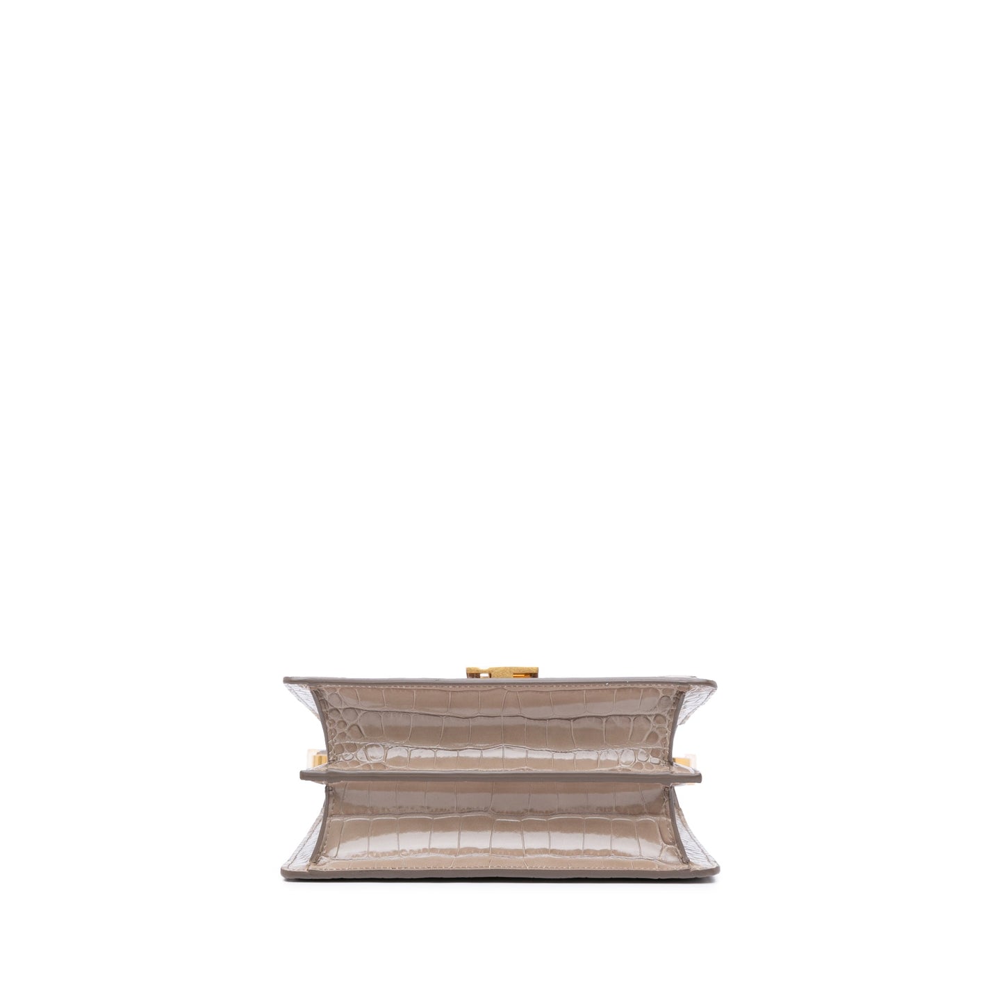 Balmain Embossed Leather Ely Shoulder Bag Brown