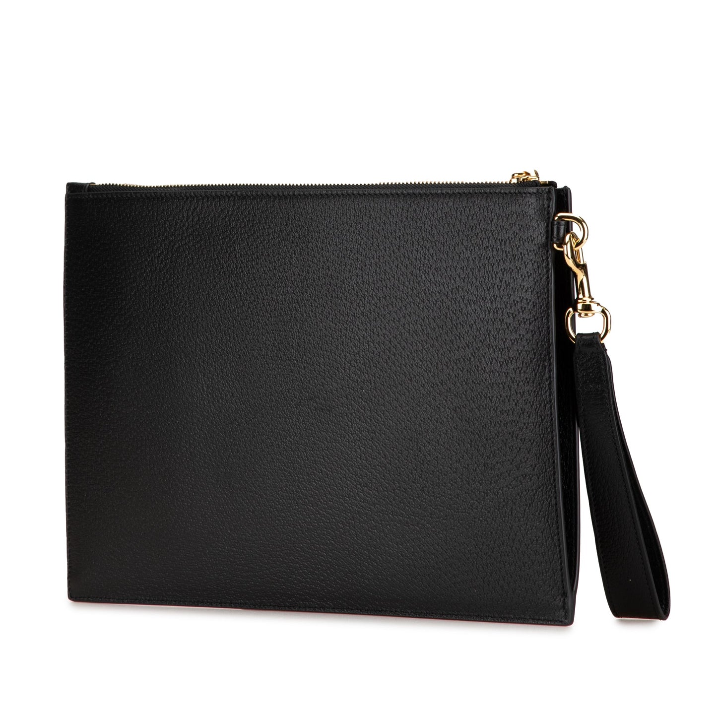 Gucci Leather Horsebit 1955 Zip Clutch Black
