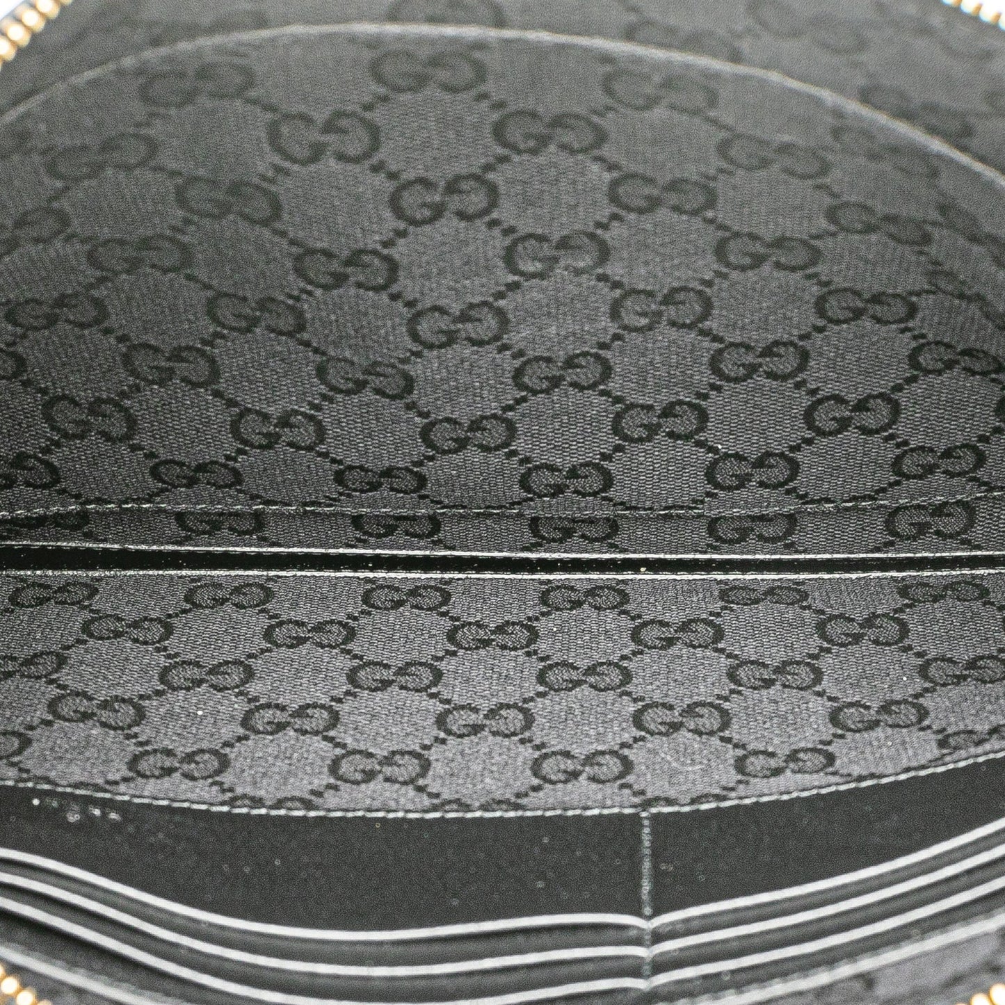 Gucci Leather Horsebit 1955 Zip Clutch Black