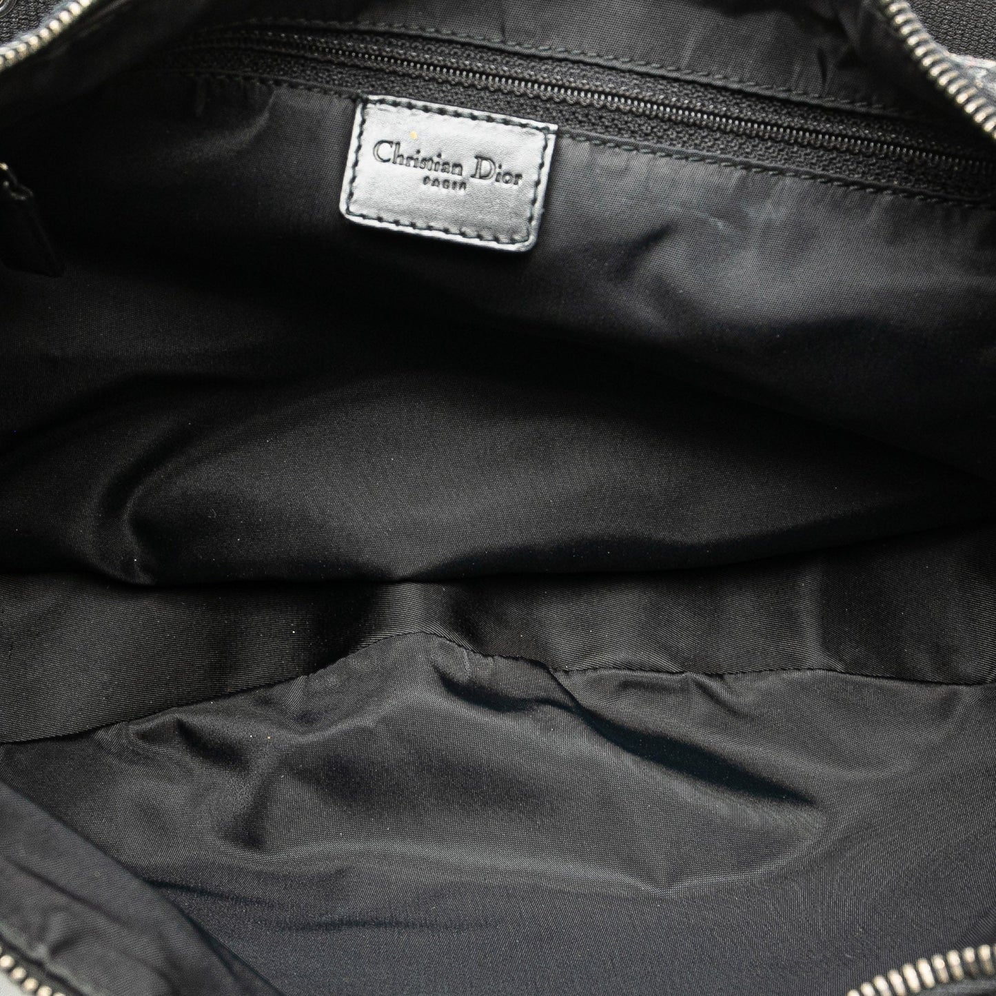 Dior Diorissimo Trotter Canvas Street Chic Hobo Black
