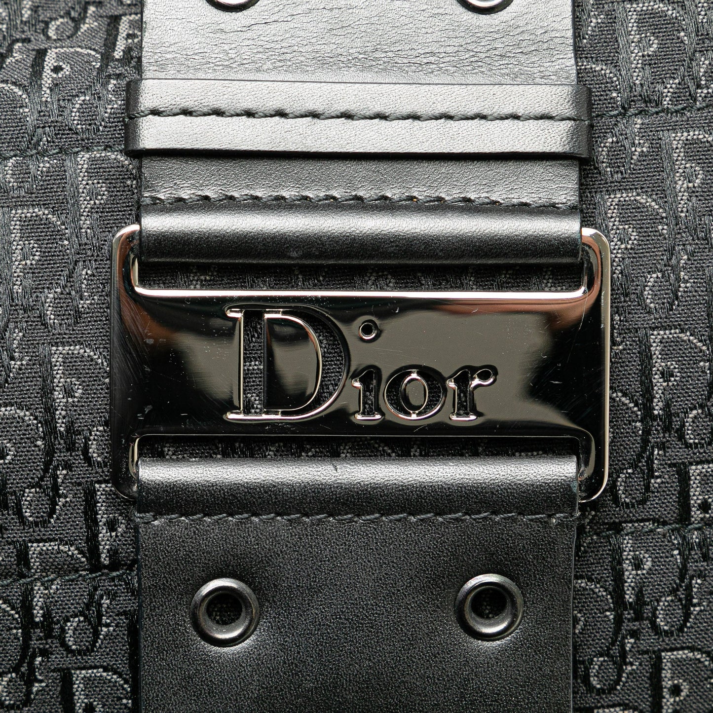 Dior Diorissimo Trotter Canvas Street Chic Hobo Black