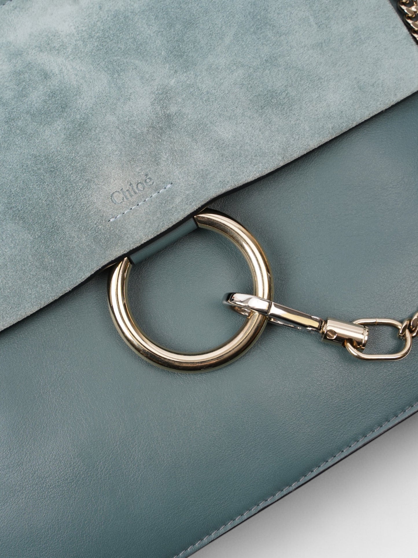 Chloe Faye Cloudy Blue Calfskin Leather Medium
