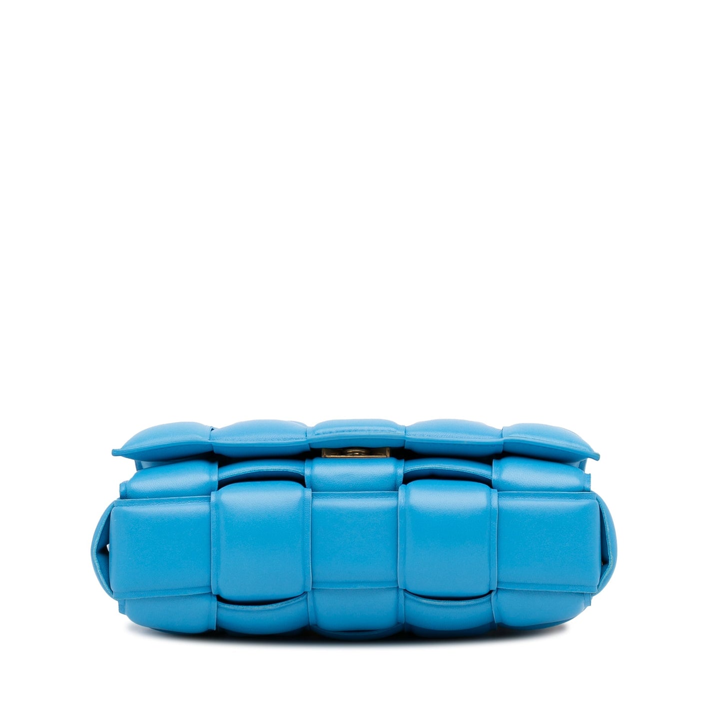 Bottega Veneta Nappa Intrecciato Padded Chain Cassette Satchel Blue