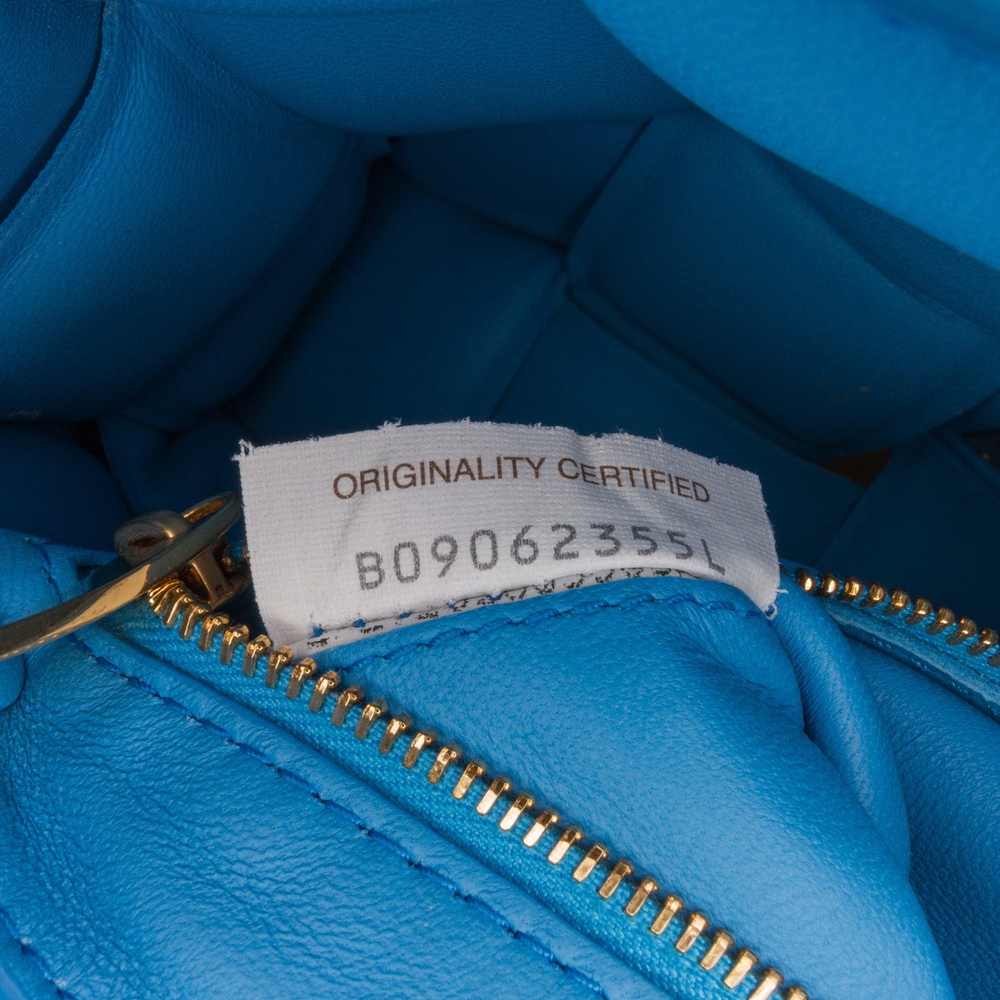 Bottega Veneta Nappa Intrecciato Padded Chain Cassette Satchel Blue