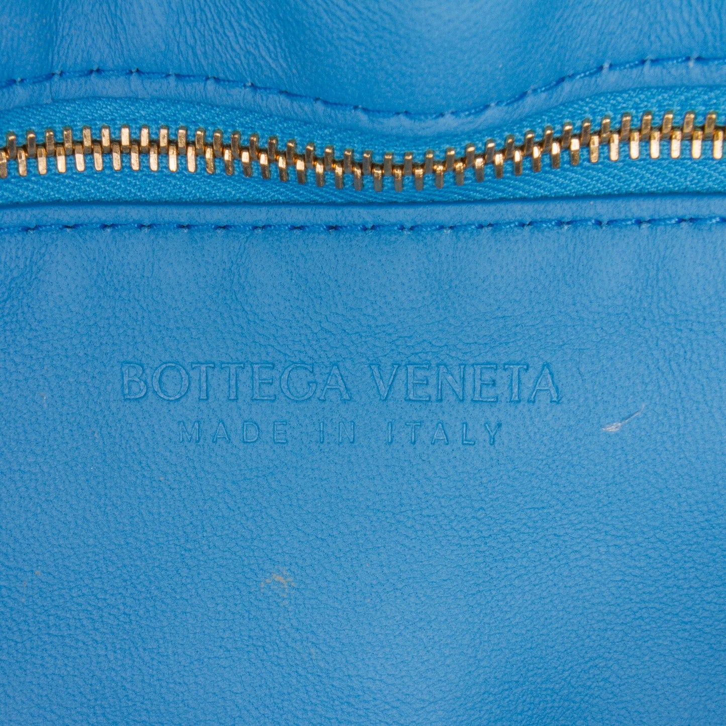 Bottega Veneta Nappa Intrecciato Padded Chain Cassette Satchel Blue