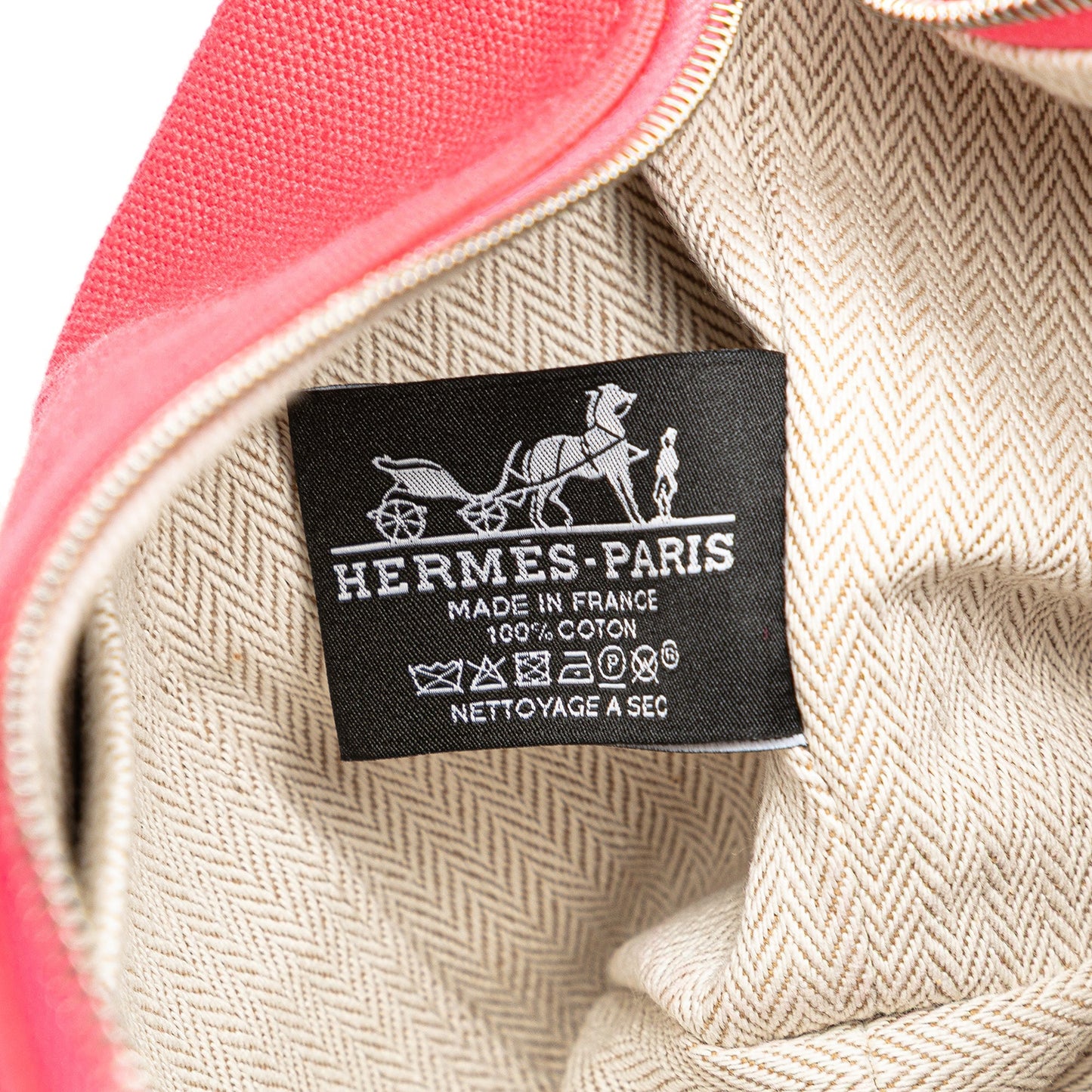 Hermès Small Toile Bride A Brac Pink