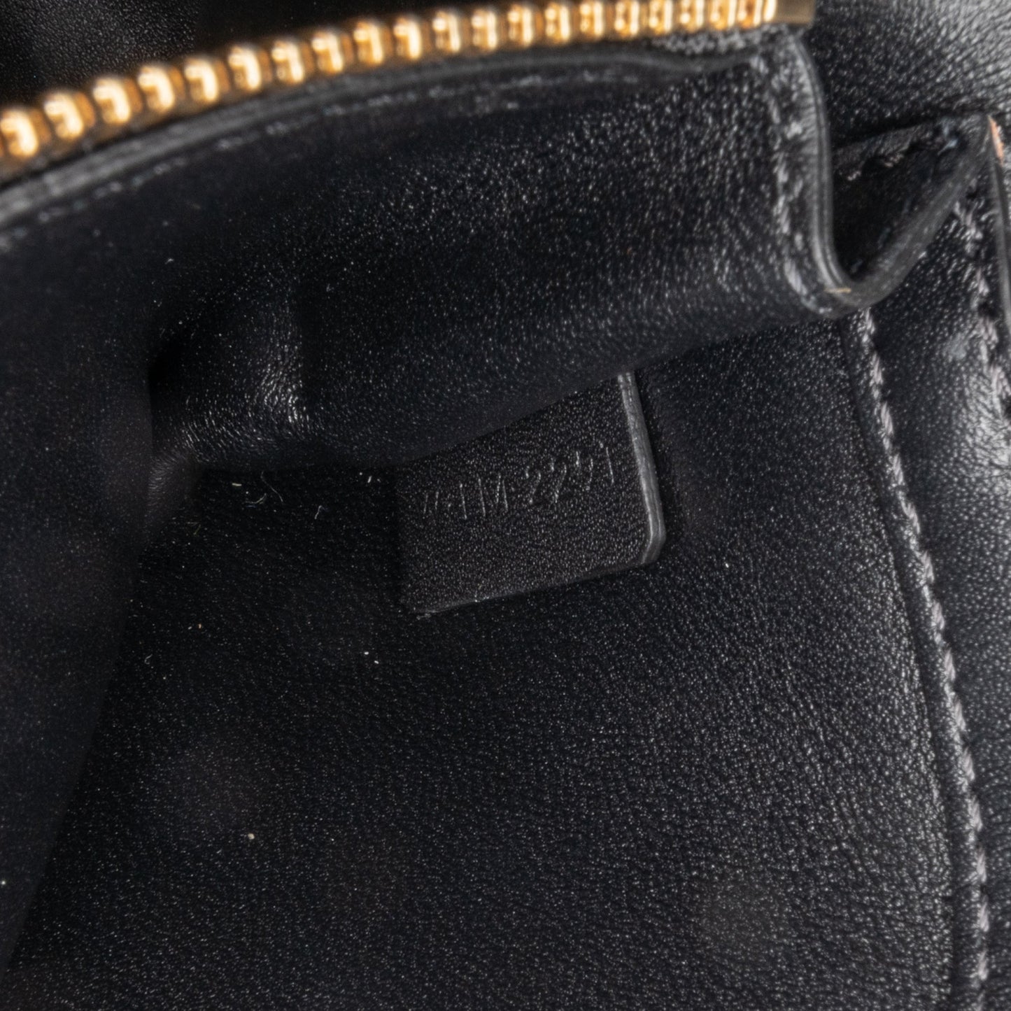 Celine Triomphe Calfskin Cuir Chain Shoulder Bag Black