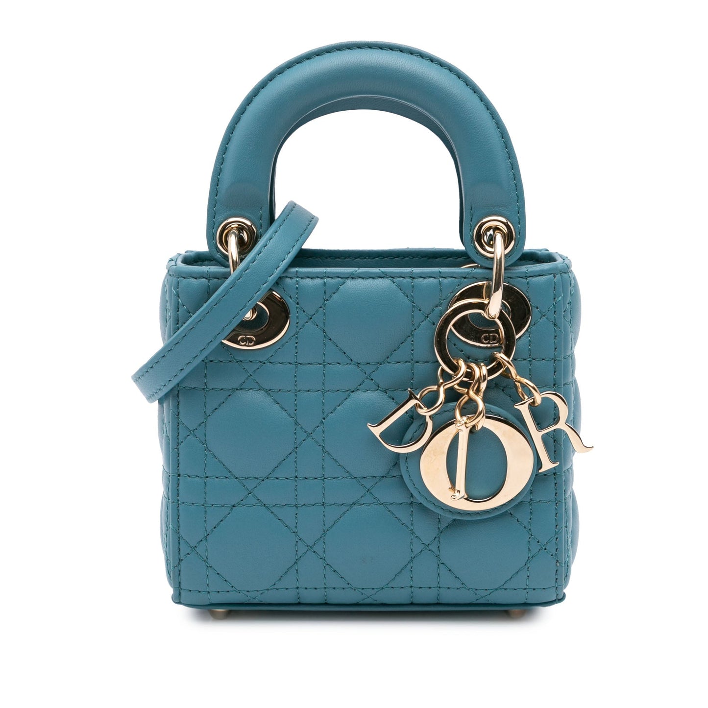 Dior Micro Lambskin Cannage Lady Dior Blue