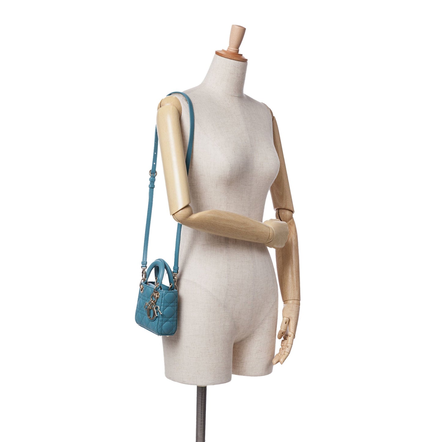 Dior Micro Lambskin Cannage Lady Dior Blue