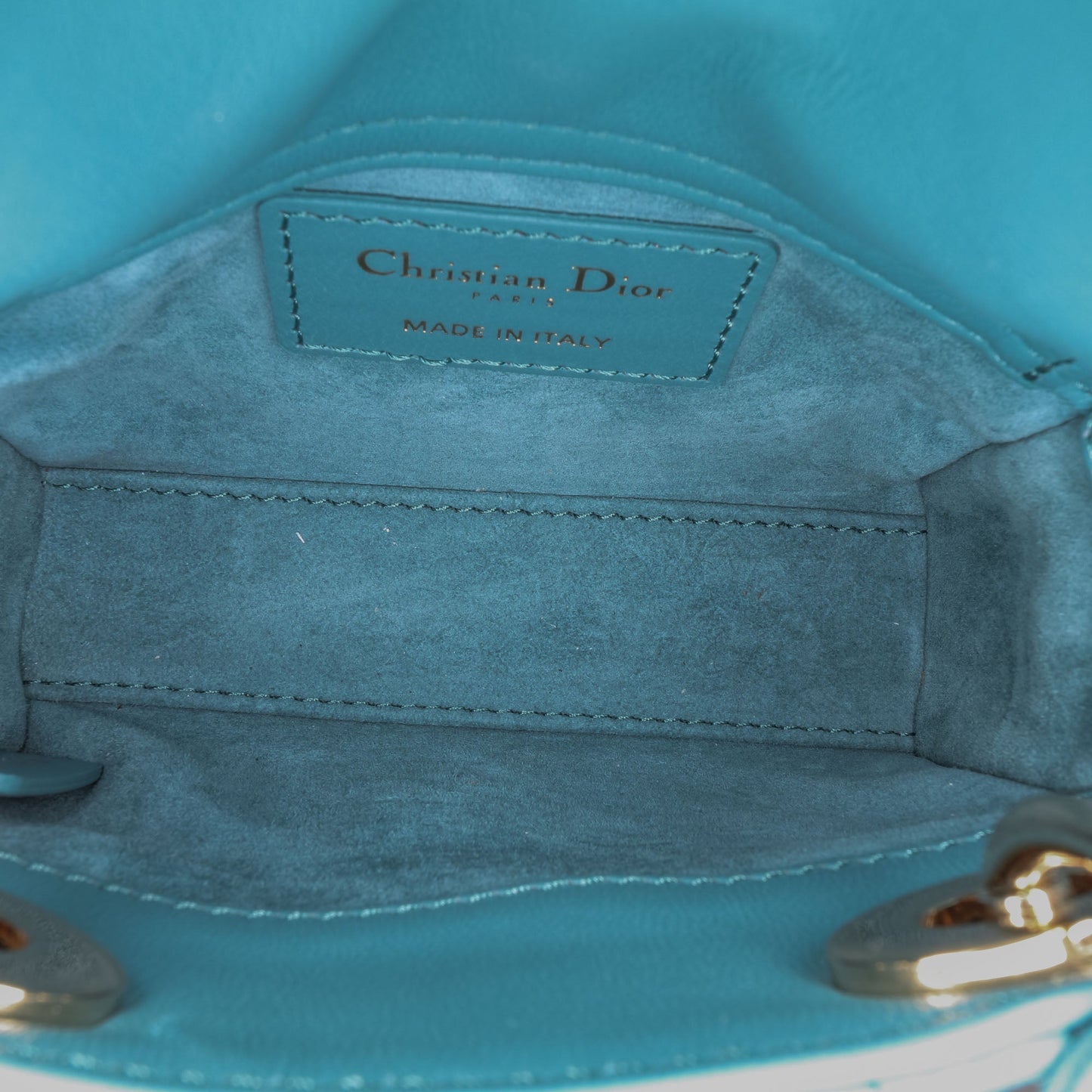 Dior Micro Lambskin Cannage Lady Dior Blue