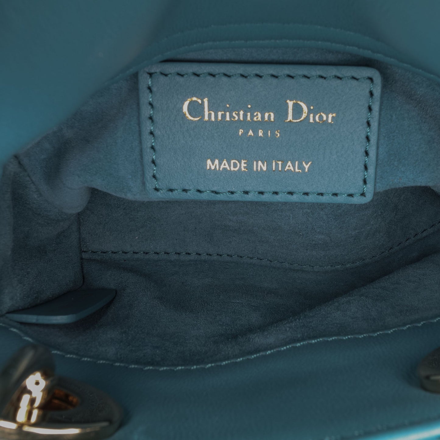 Dior Micro Lambskin Cannage Lady Dior Blue