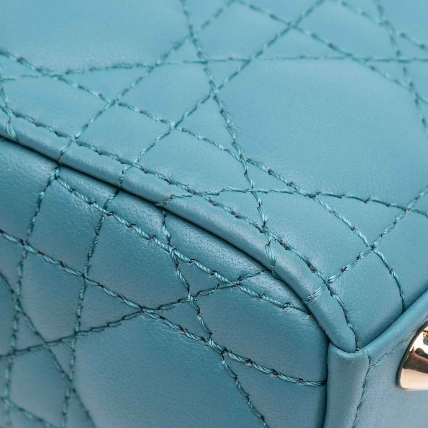 Dior Micro Lambskin Cannage Lady Dior Blue