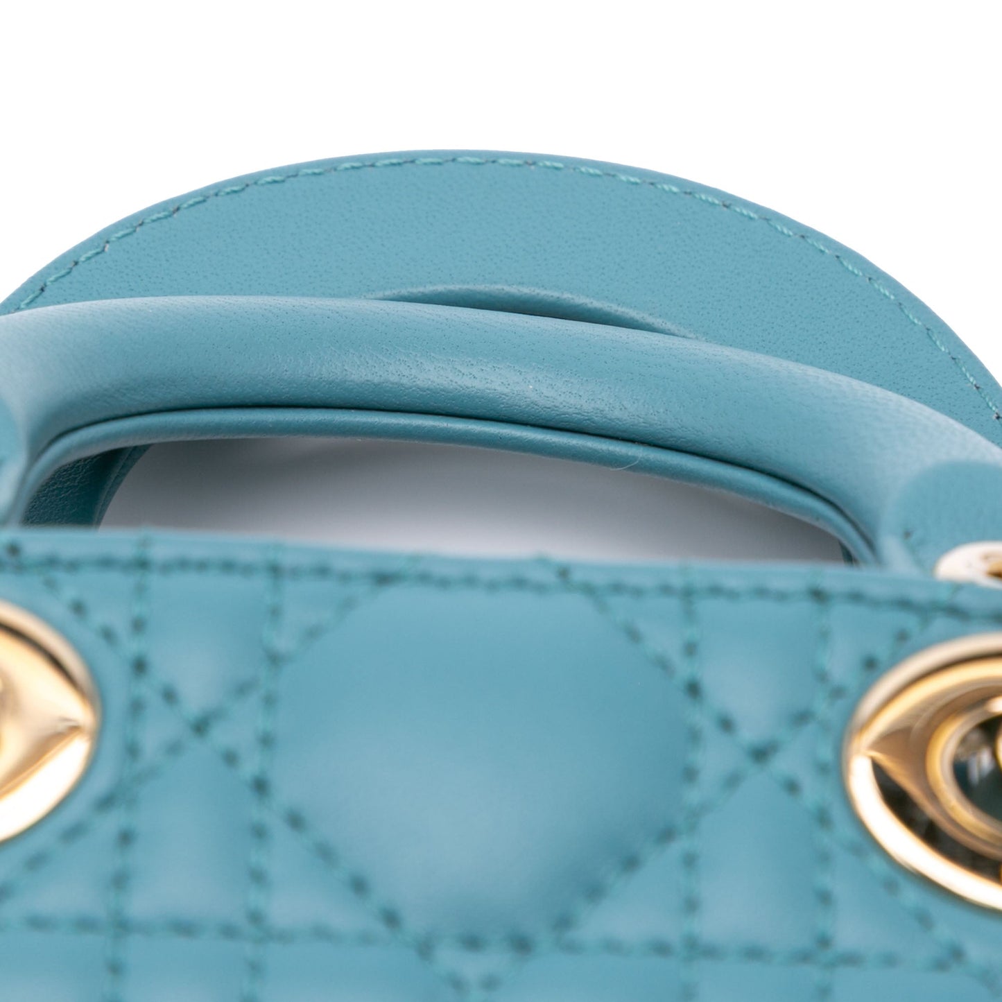 Dior Micro Lambskin Cannage Lady Dior Blue