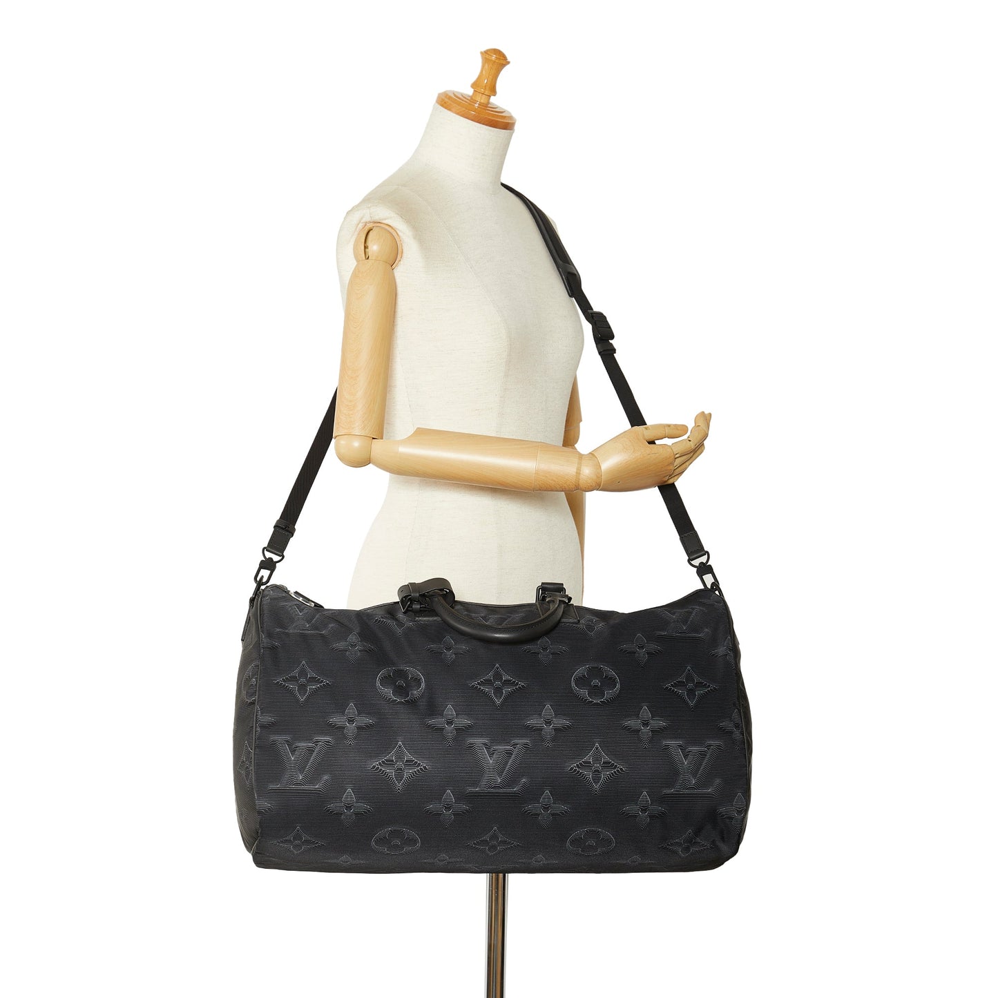 Louis Vuitton Monogram 3D 2054 Reversible Keepall Bandouliere 50 Black