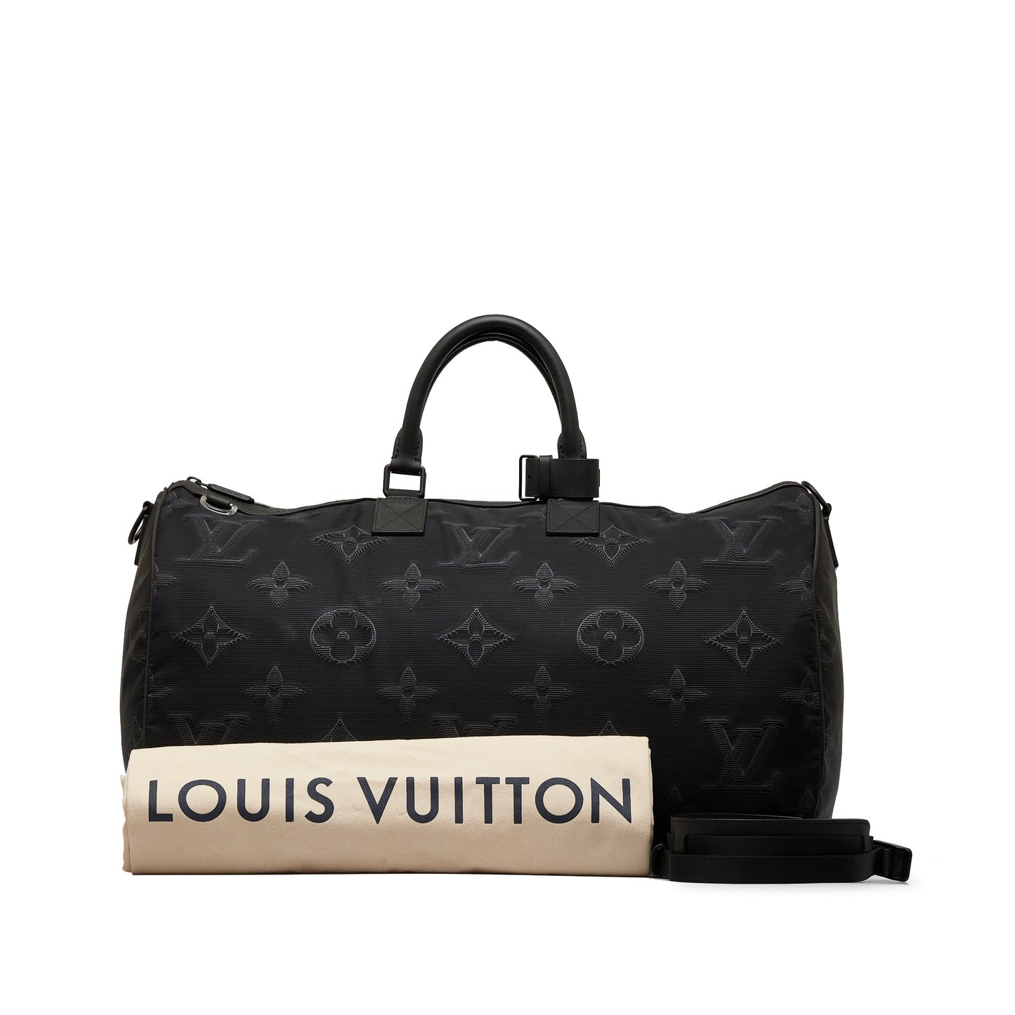 Louis Vuitton Monogram 3D 2054 Reversible Keepall Bandouliere 50 Black