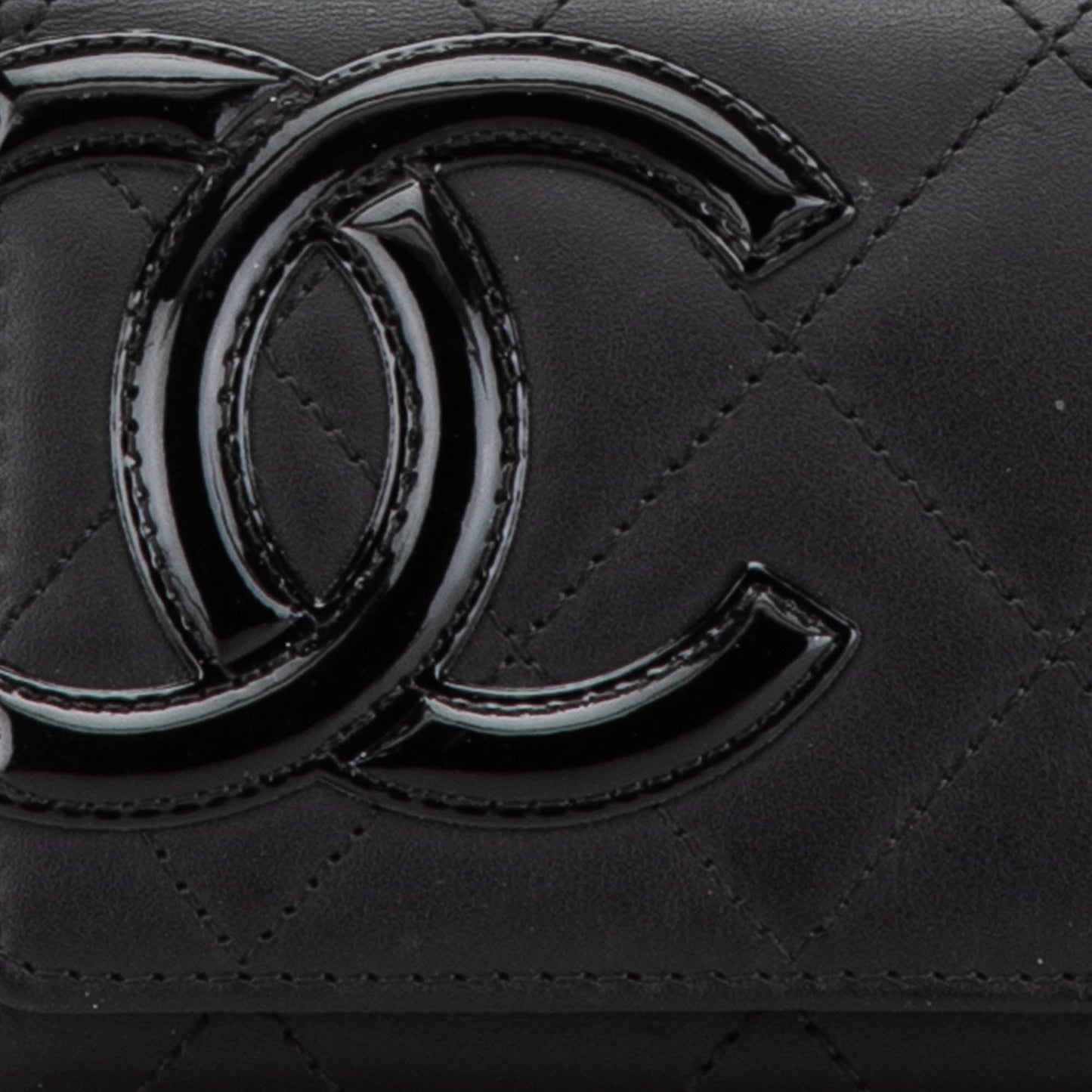 Chanel Lambskin Cambon Ligne Card Holder Black