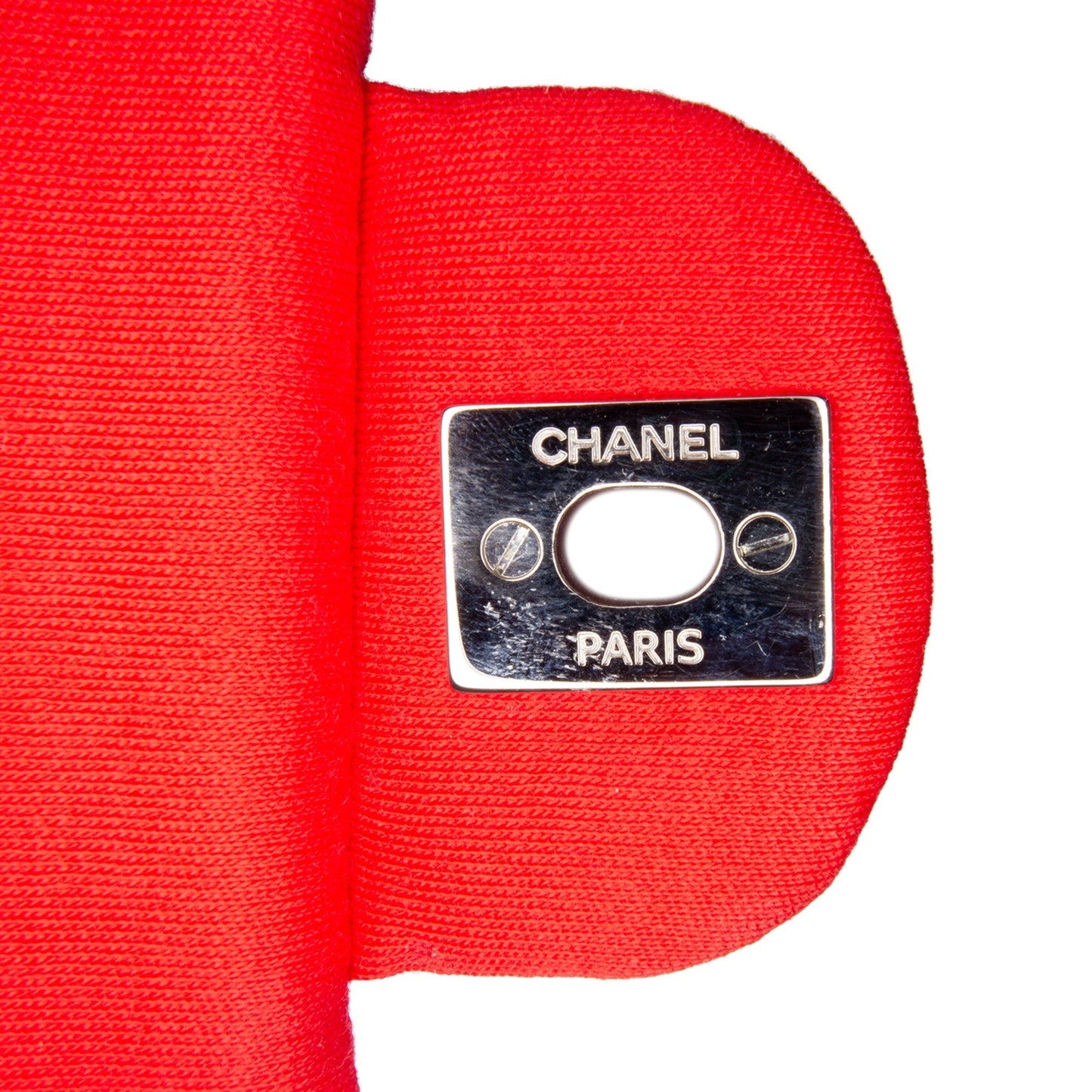 Chanel Medium Classic Jersey Double Flap Red