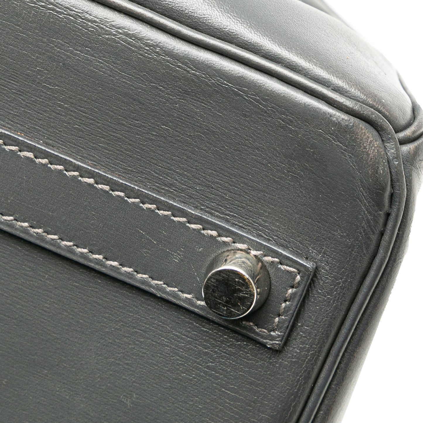 Hermès Box Calf Birkin Retourne 30 Gray