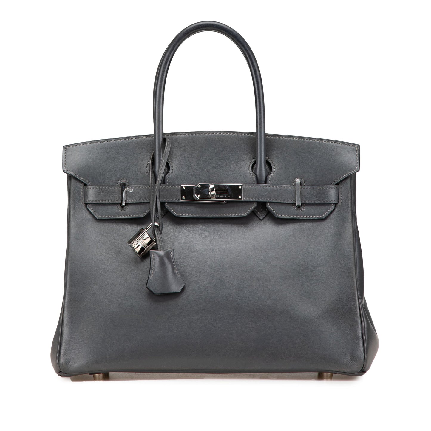 Hermès Box Calf Birkin Retourne 30 Gray