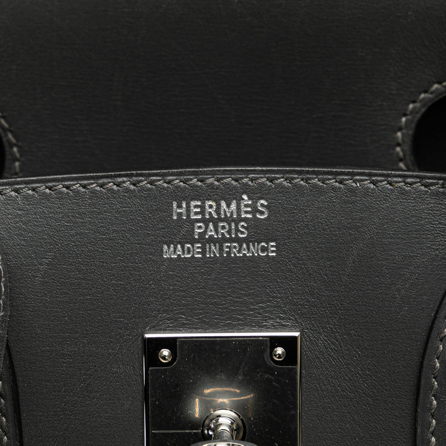 Hermès Box Calf Birkin Retourne 30 Gray