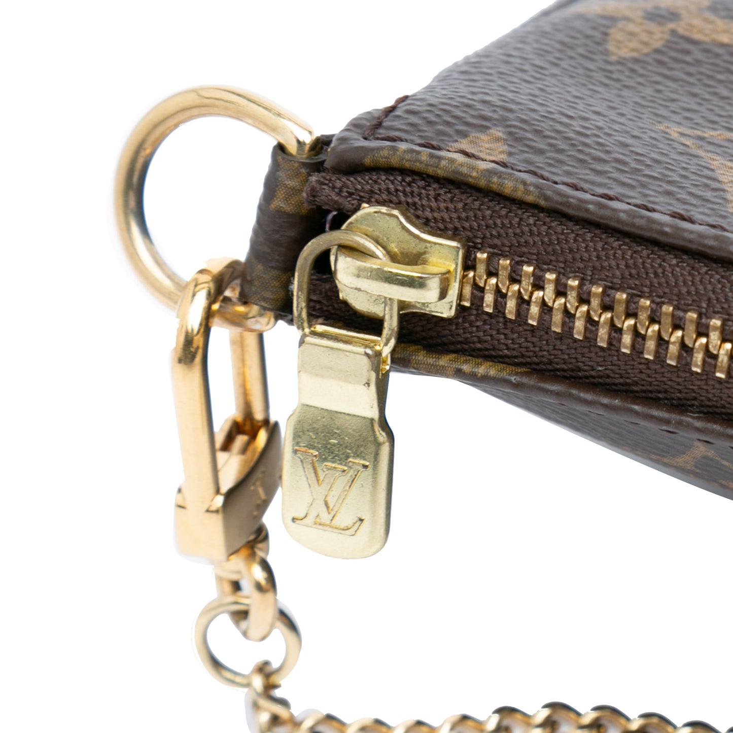 Louis Vuitton Monogram Mini Pochette Accessoires Brown