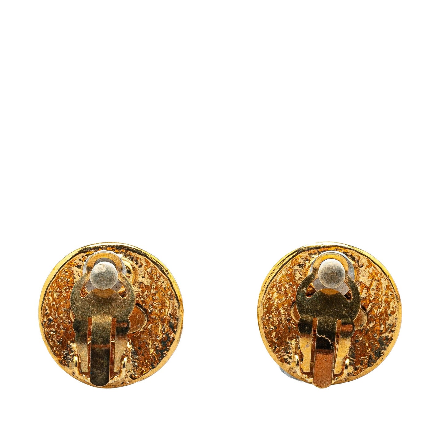 Chanel Gold Plated CC Clip On Earrings Gold