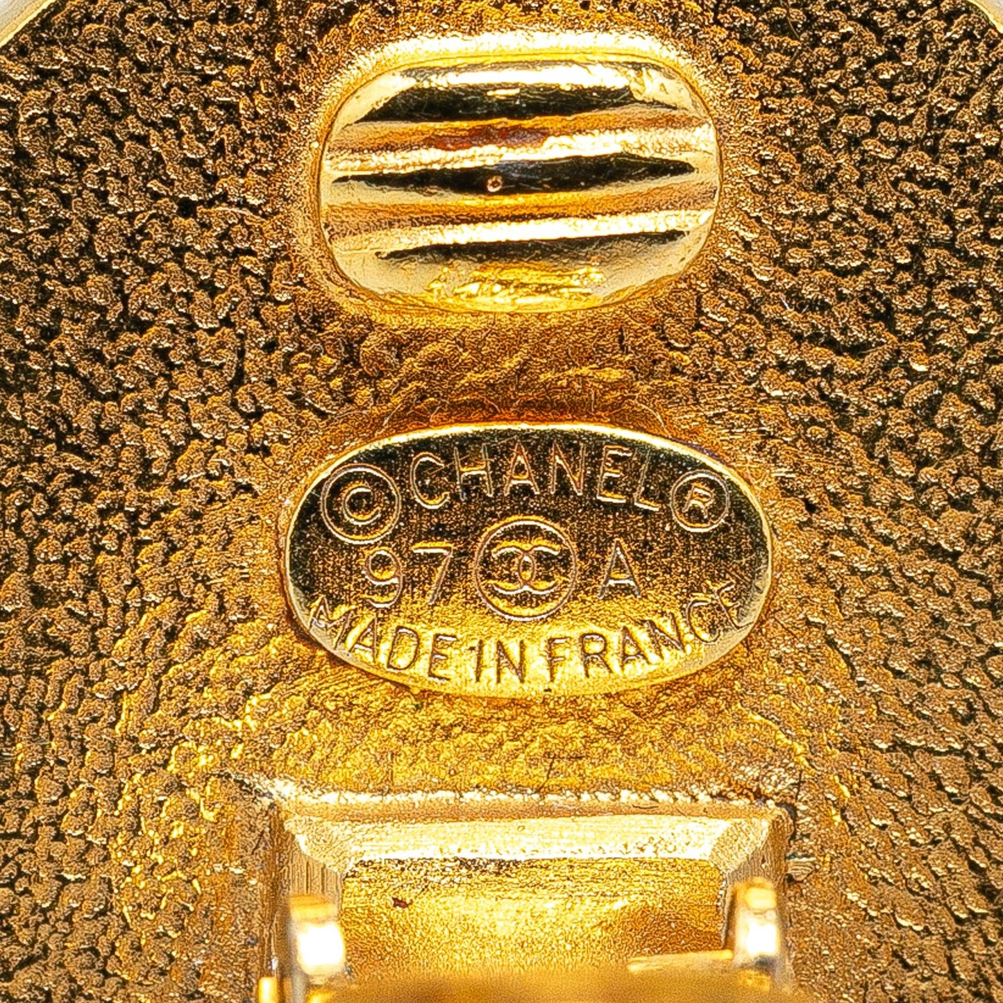 Chanel Gold Plated CC Clip On Earrings Gold