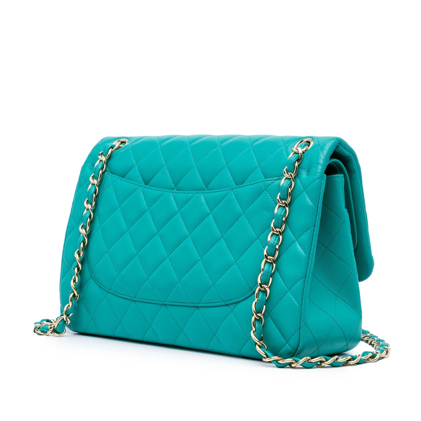 Chanel Jumbo Classic Lambskin Double Flap Blue