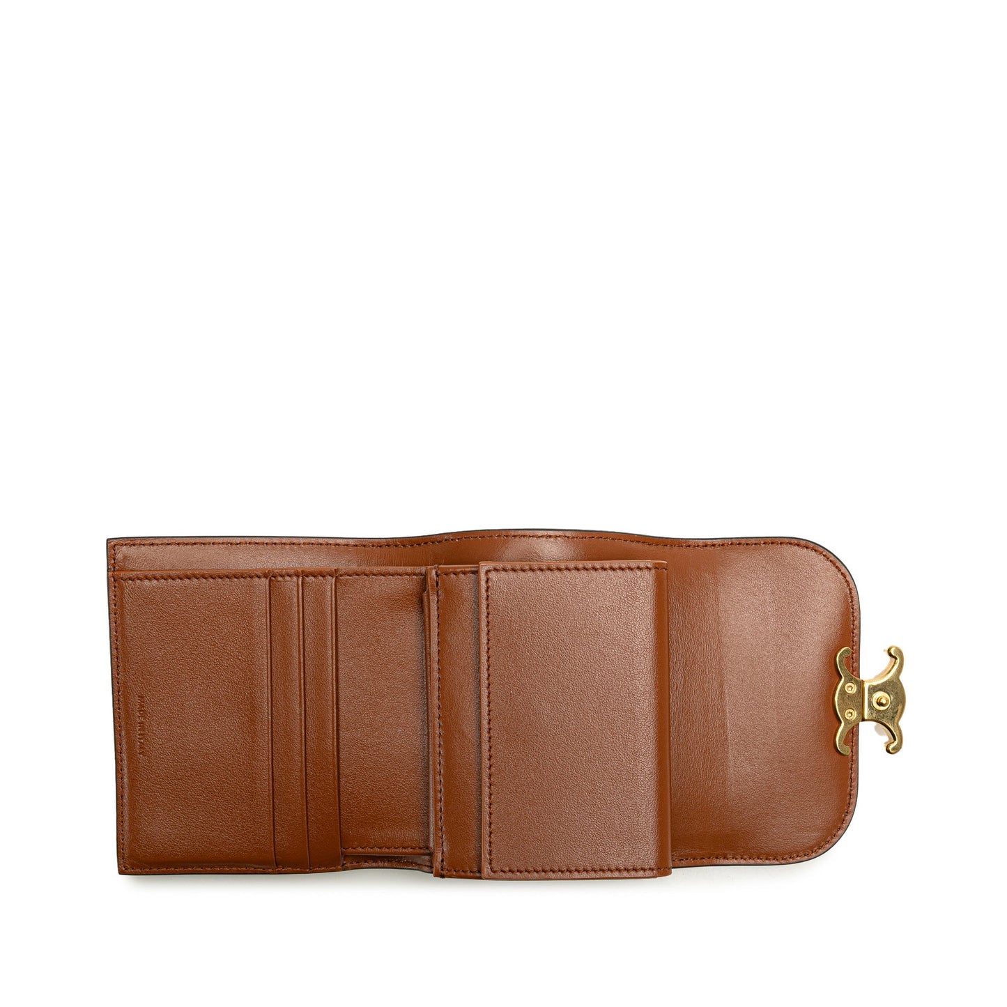 Celine Triomphe Canvas Tri-fold Wallet Brown