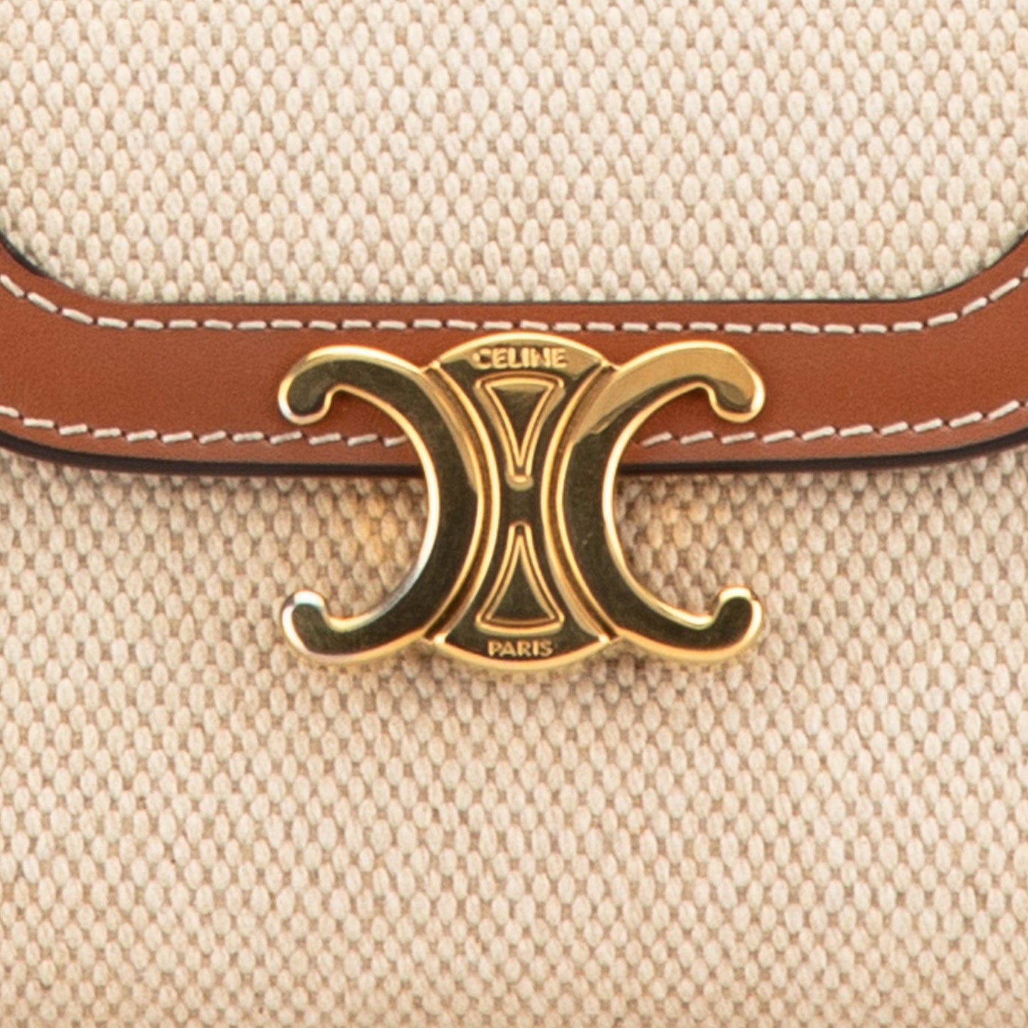 Celine Triomphe Canvas Tri-fold Wallet Brown