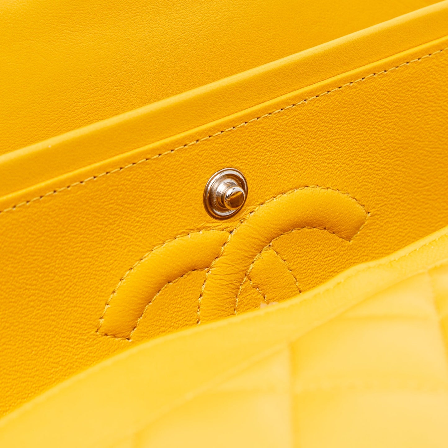 Chanel Small Classic Lambskin Double Flap Yellow