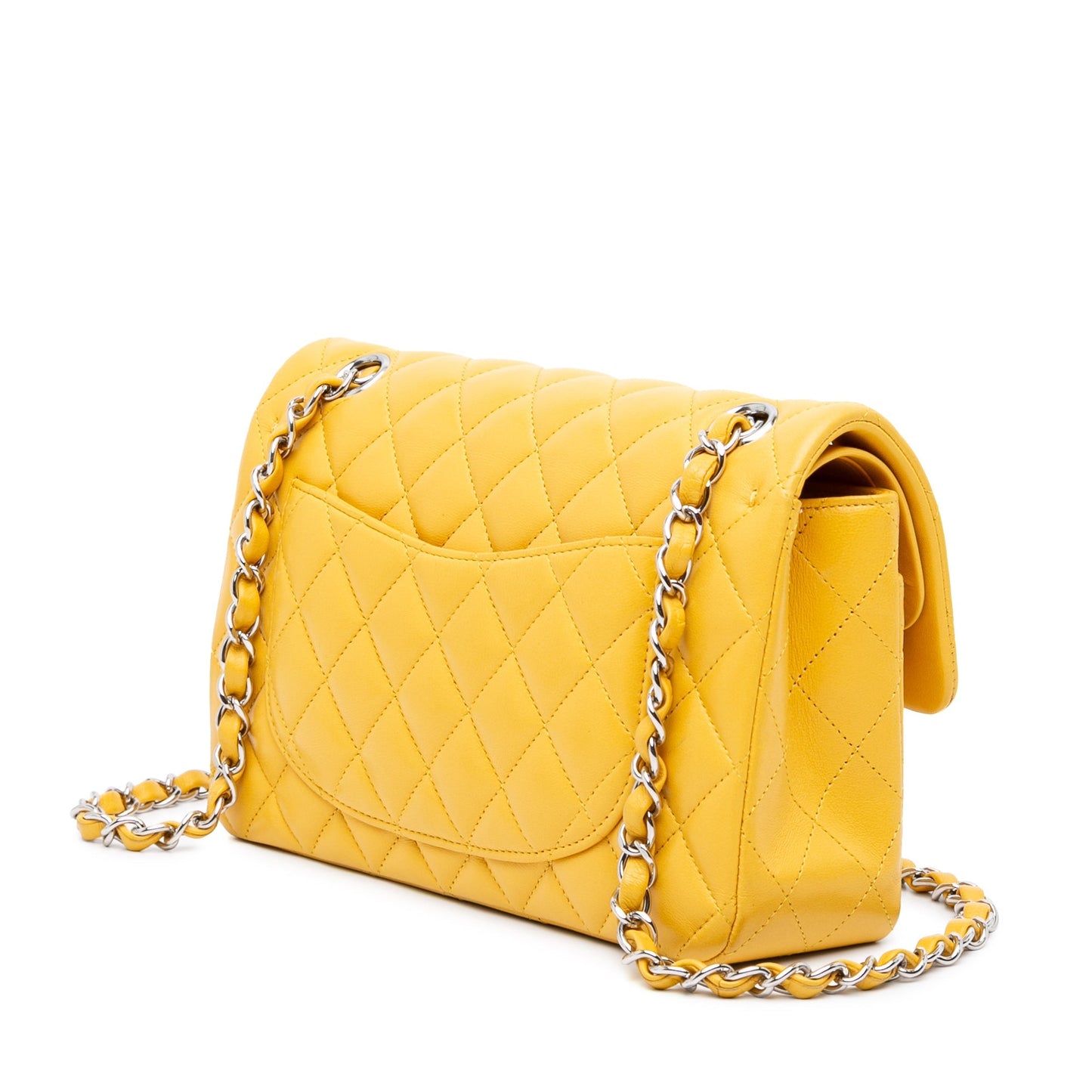 Chanel Small Classic Lambskin Double Flap Yellow