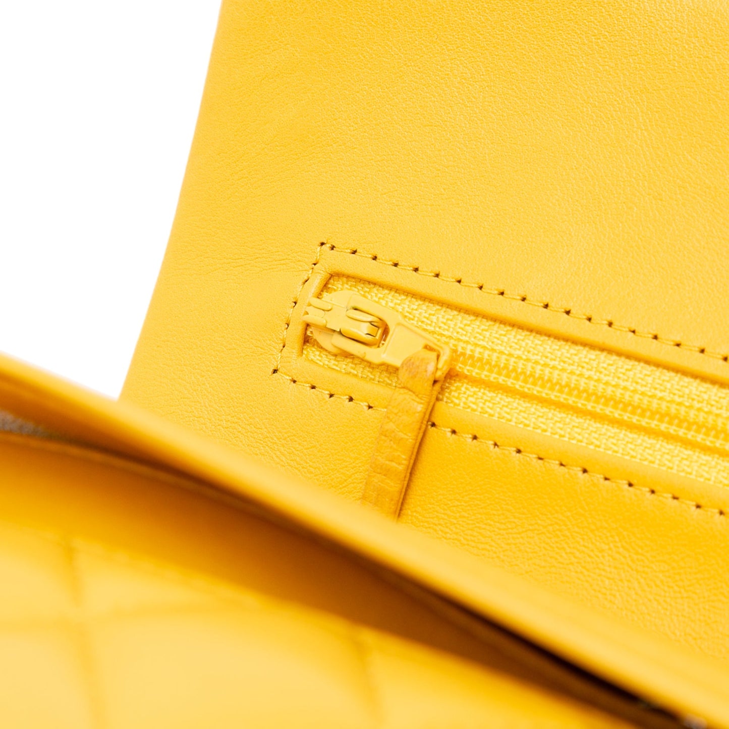Chanel Small Classic Lambskin Double Flap Yellow