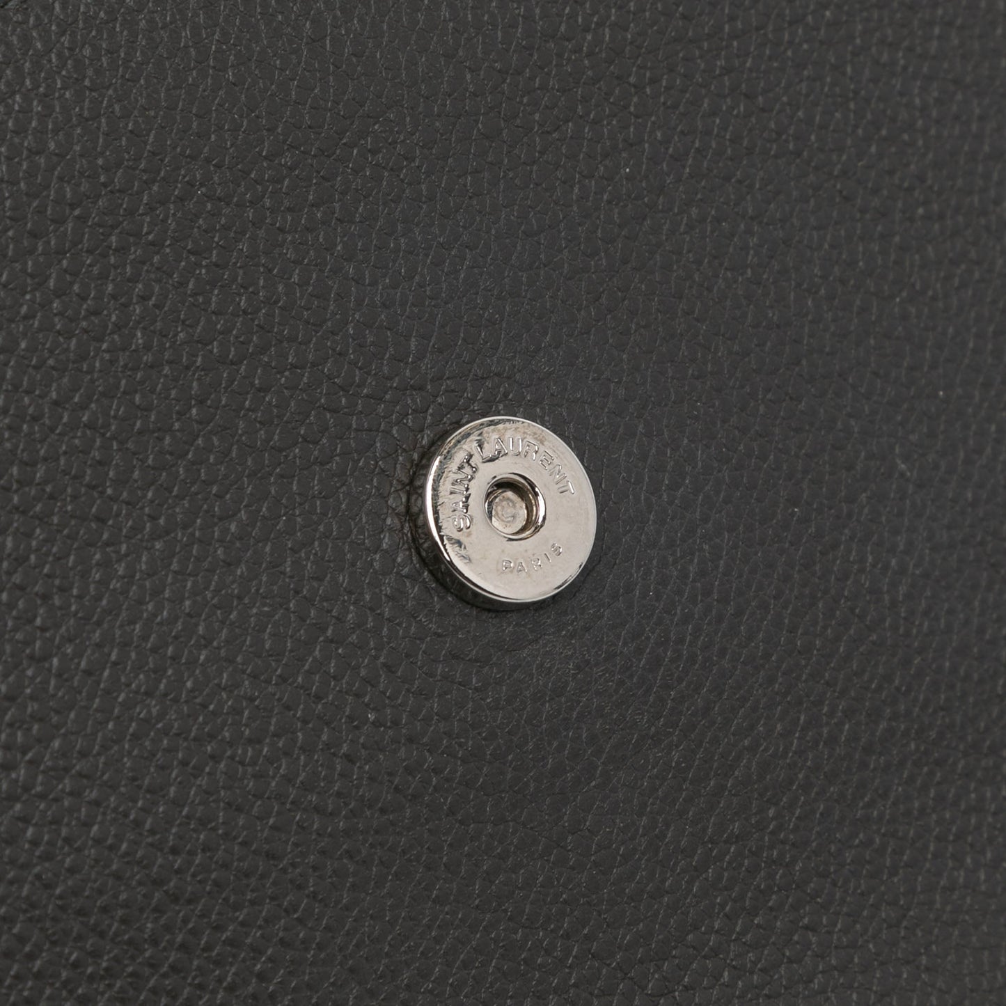 Saint Laurent Medium Grained Calfskin Monogram Sunset Crossbody Gray