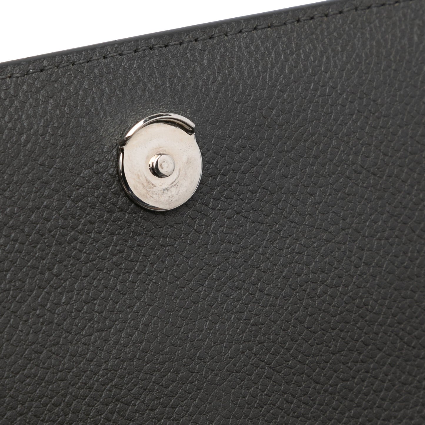 Saint Laurent Medium Grained Calfskin Monogram Sunset Crossbody Gray