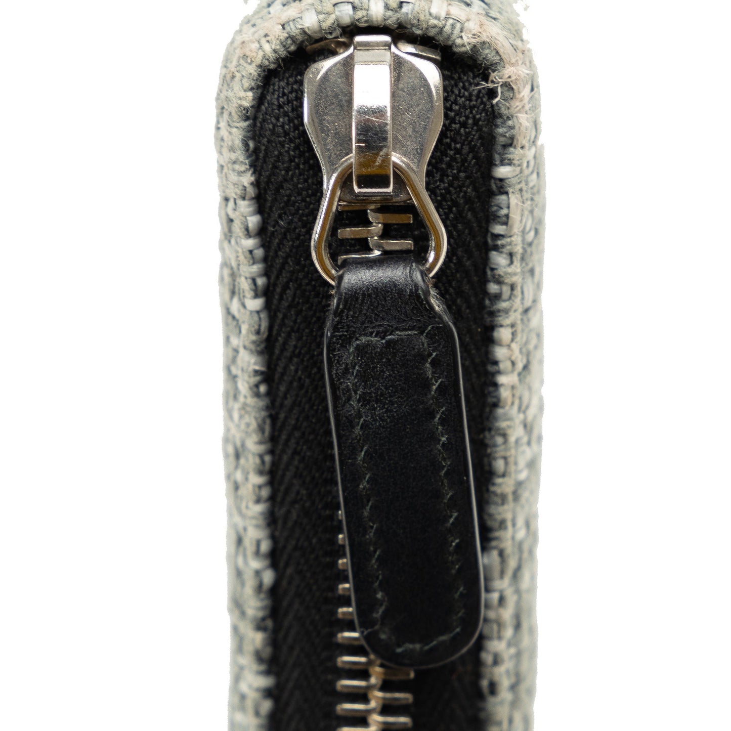 Chanel Tweed Deauville Continental Wallet Gray