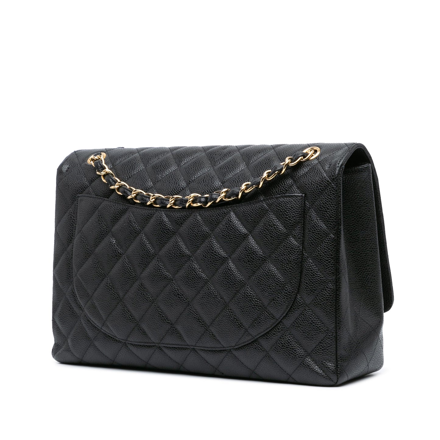 Chanel Maxi Classic Caviar Single Flap Black