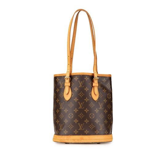 Louis Vuitton Monogram Petit Bucket Brown
