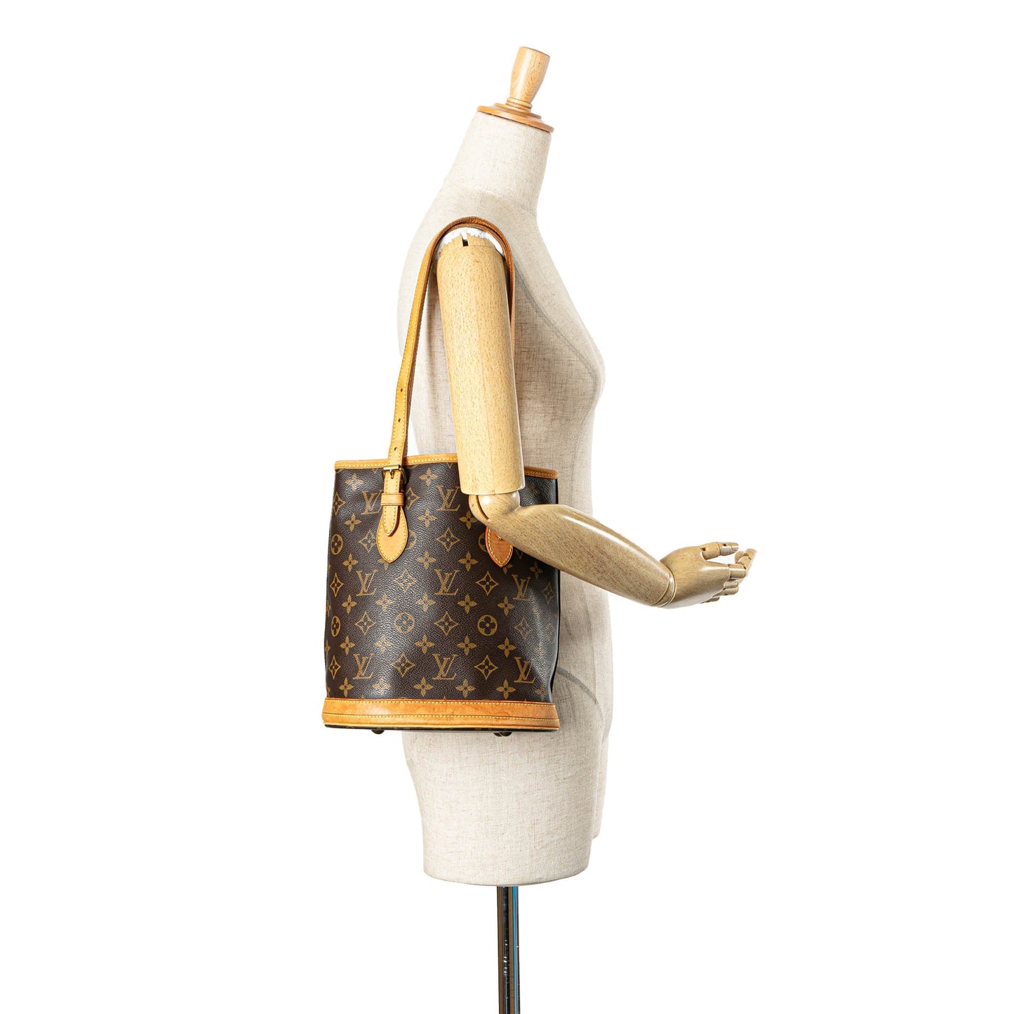 Louis Vuitton Monogram Petit Bucket Brown
