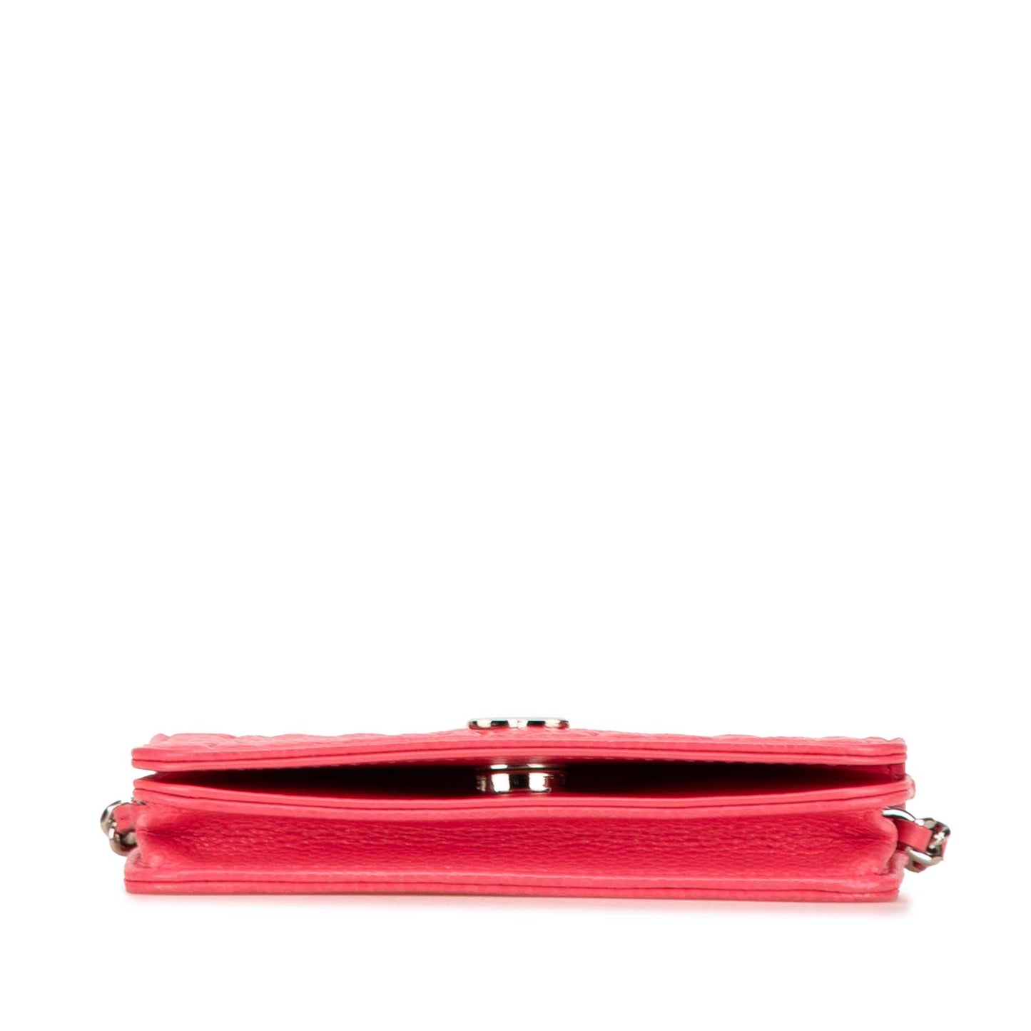 Chanel CC Caviar Camellia Wallet On Chain Pink